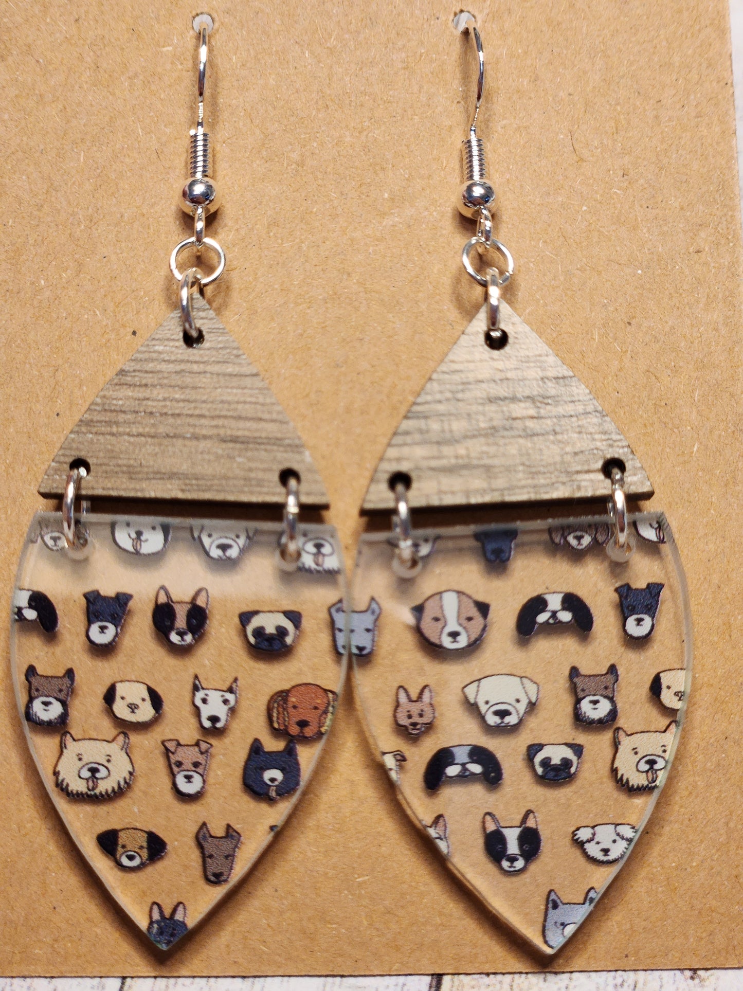 Earrings: Dog faces