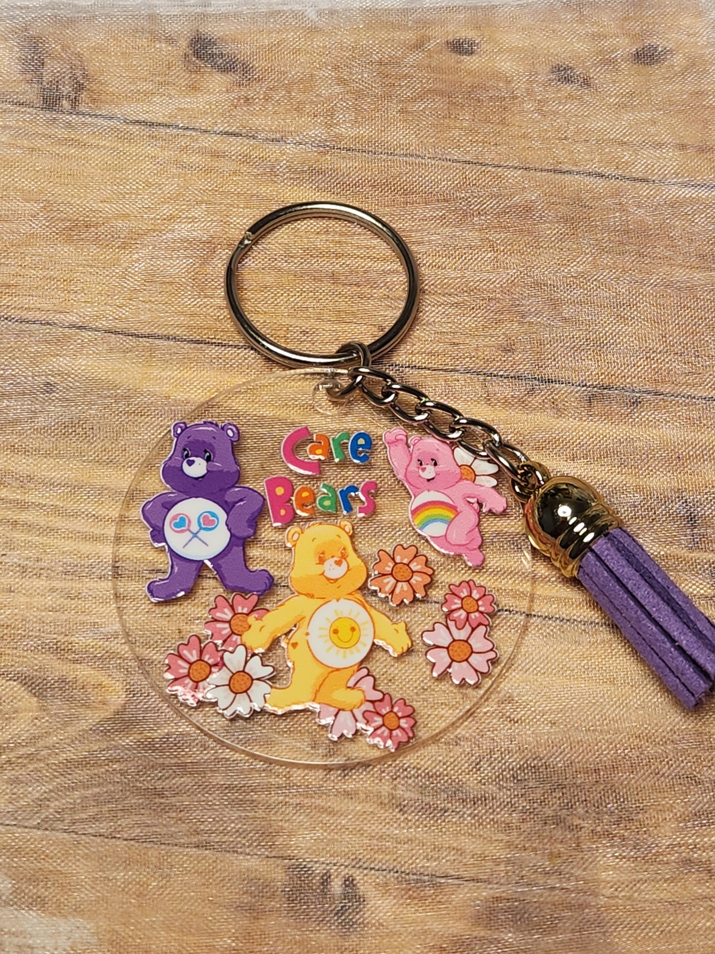 Circle Keychain: Care Bears