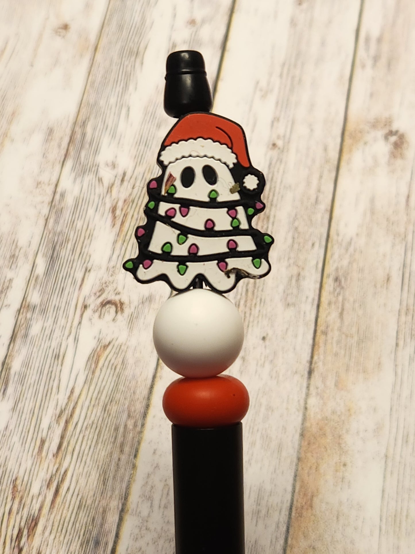 Beaded Pen: Winter (Christmas ghost)