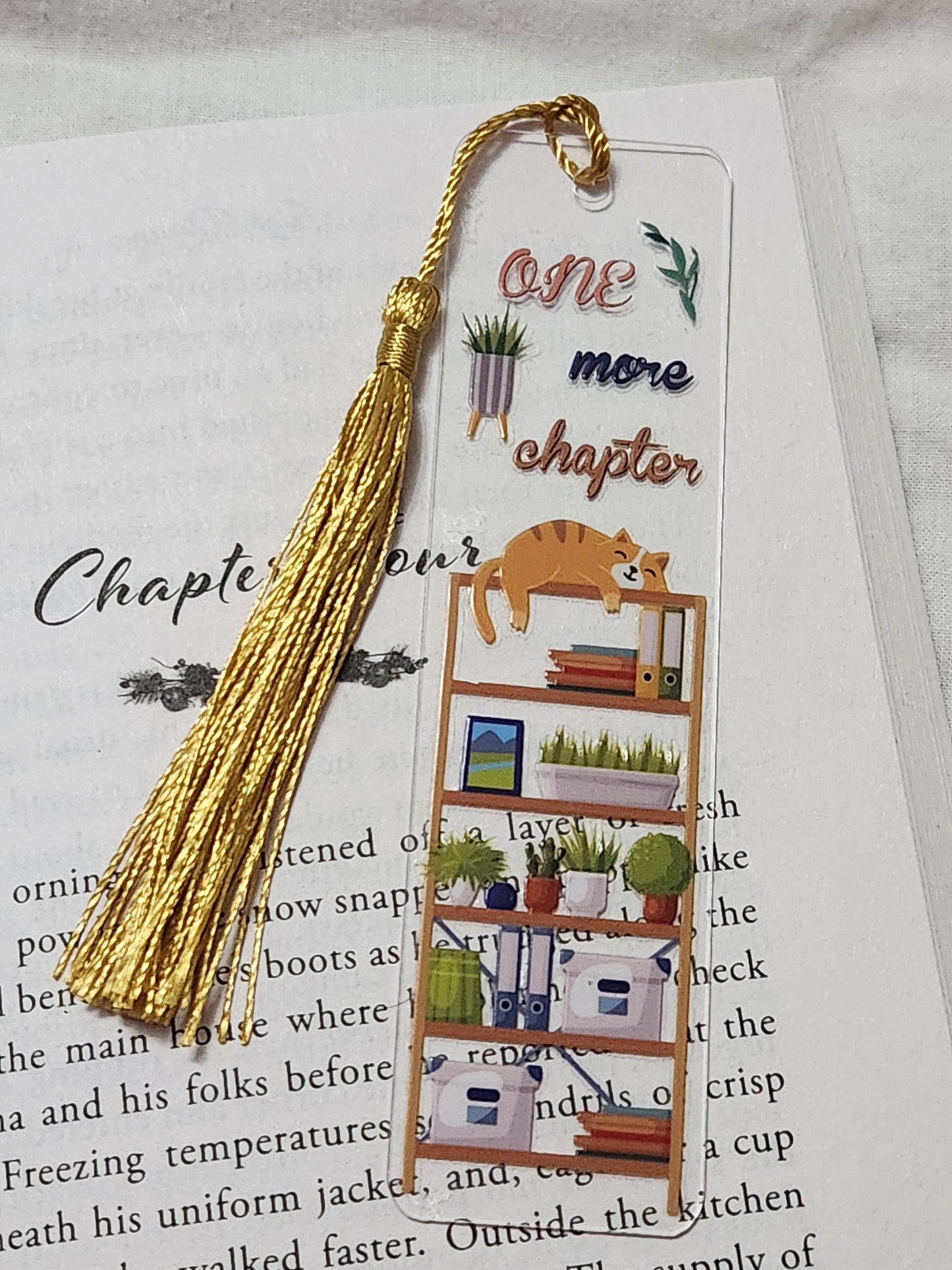 Bookmark: One more chapter (cats)