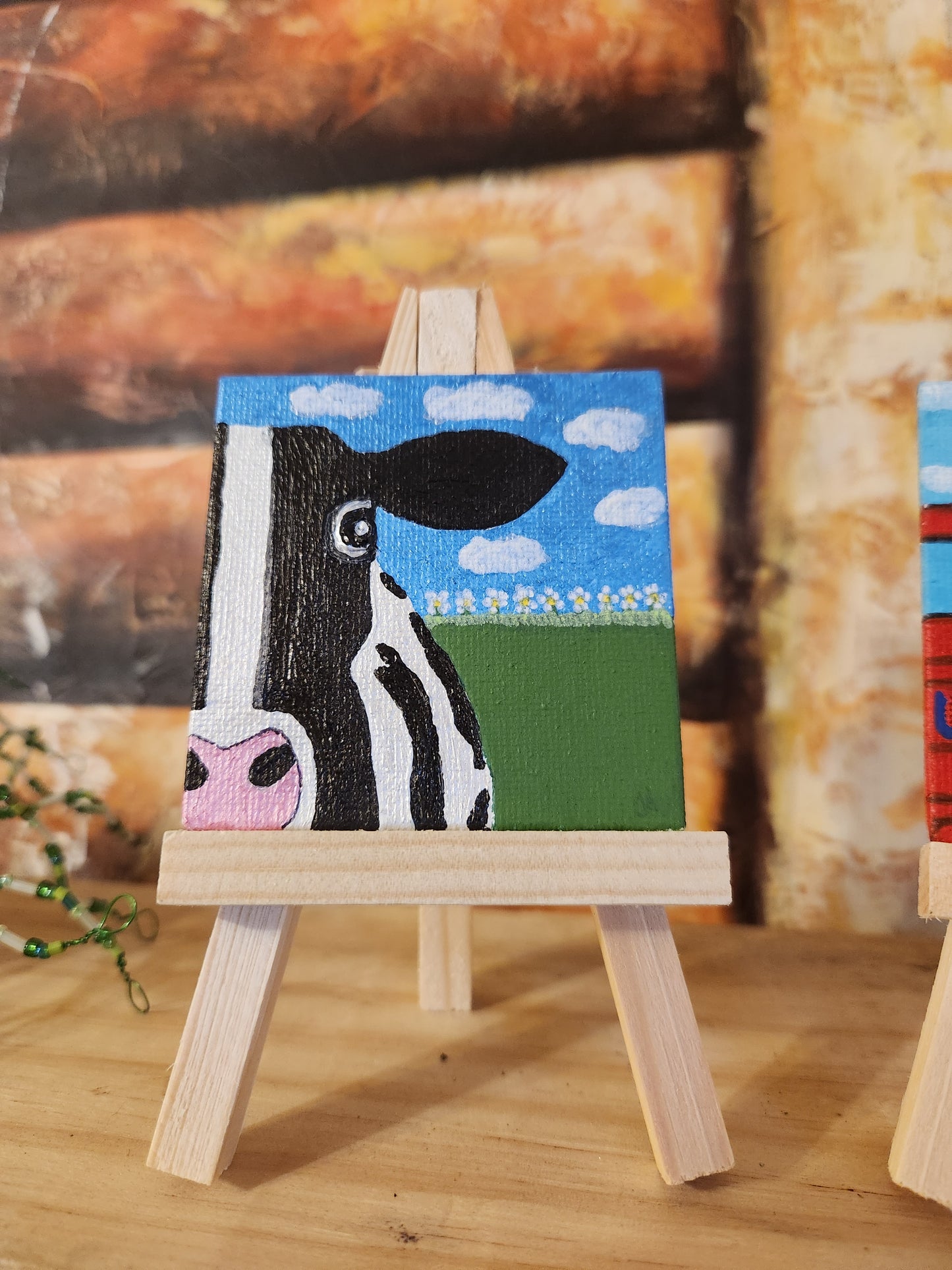 Mini Canvas: Cow