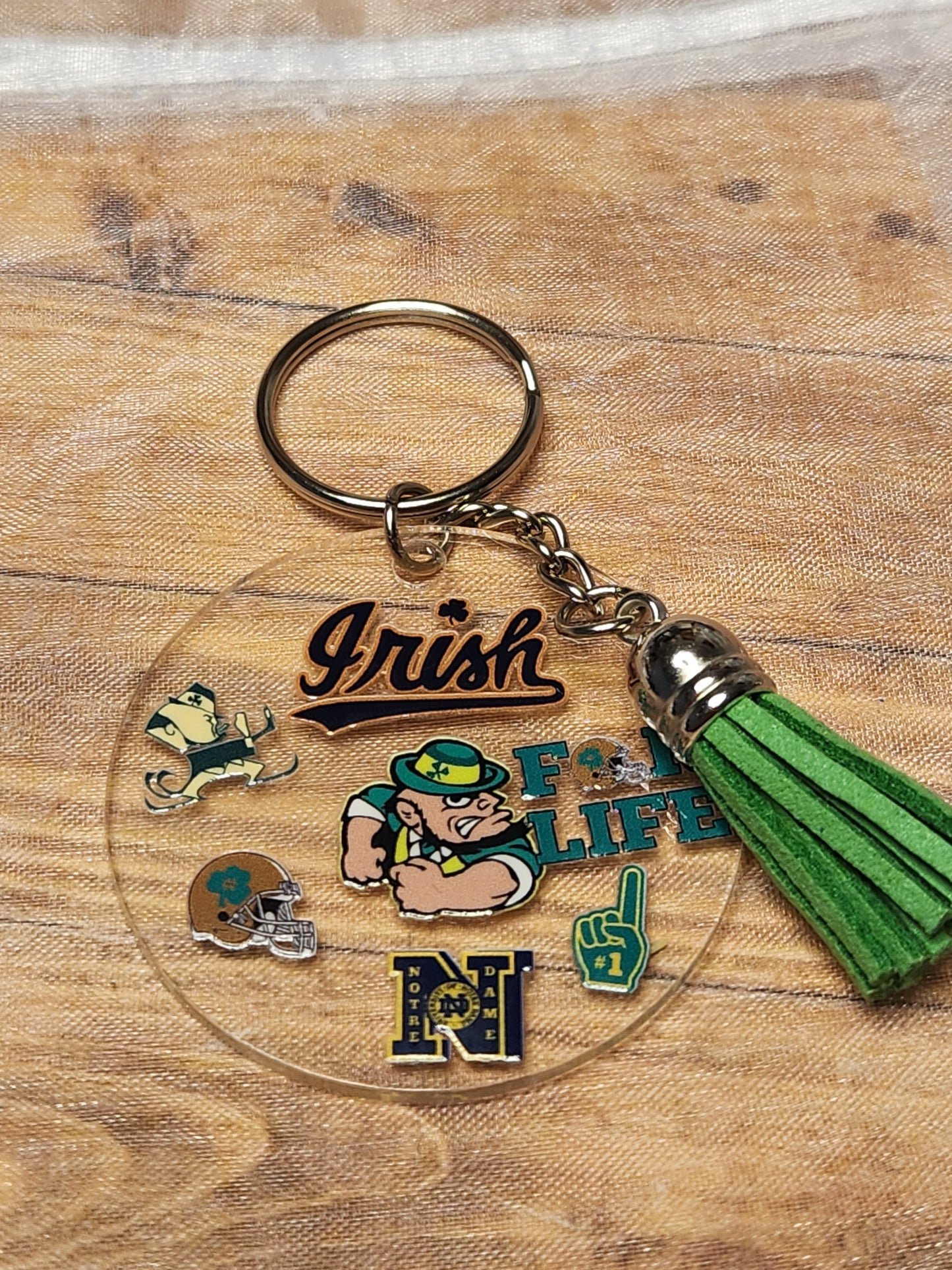 Circle Keychain: Notre Dame/Irish