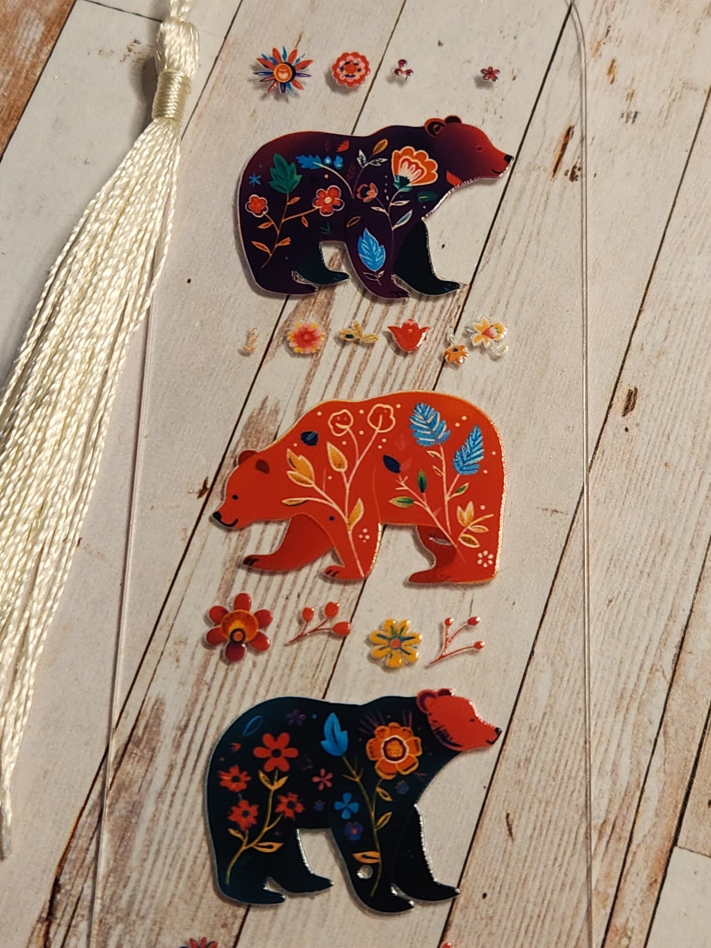 Acrylic Bookmark: Bears