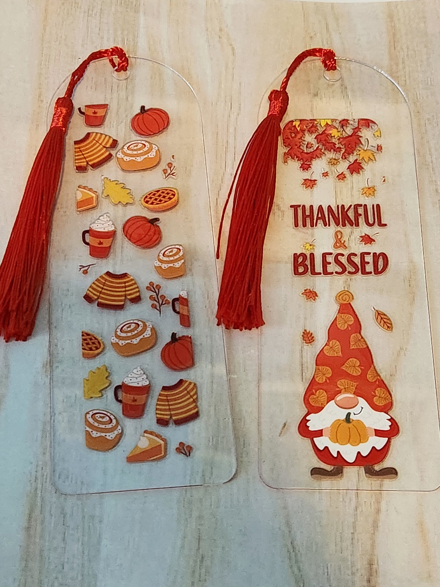 Bookmarks: Fall (Thankful and Blessed Gnome)