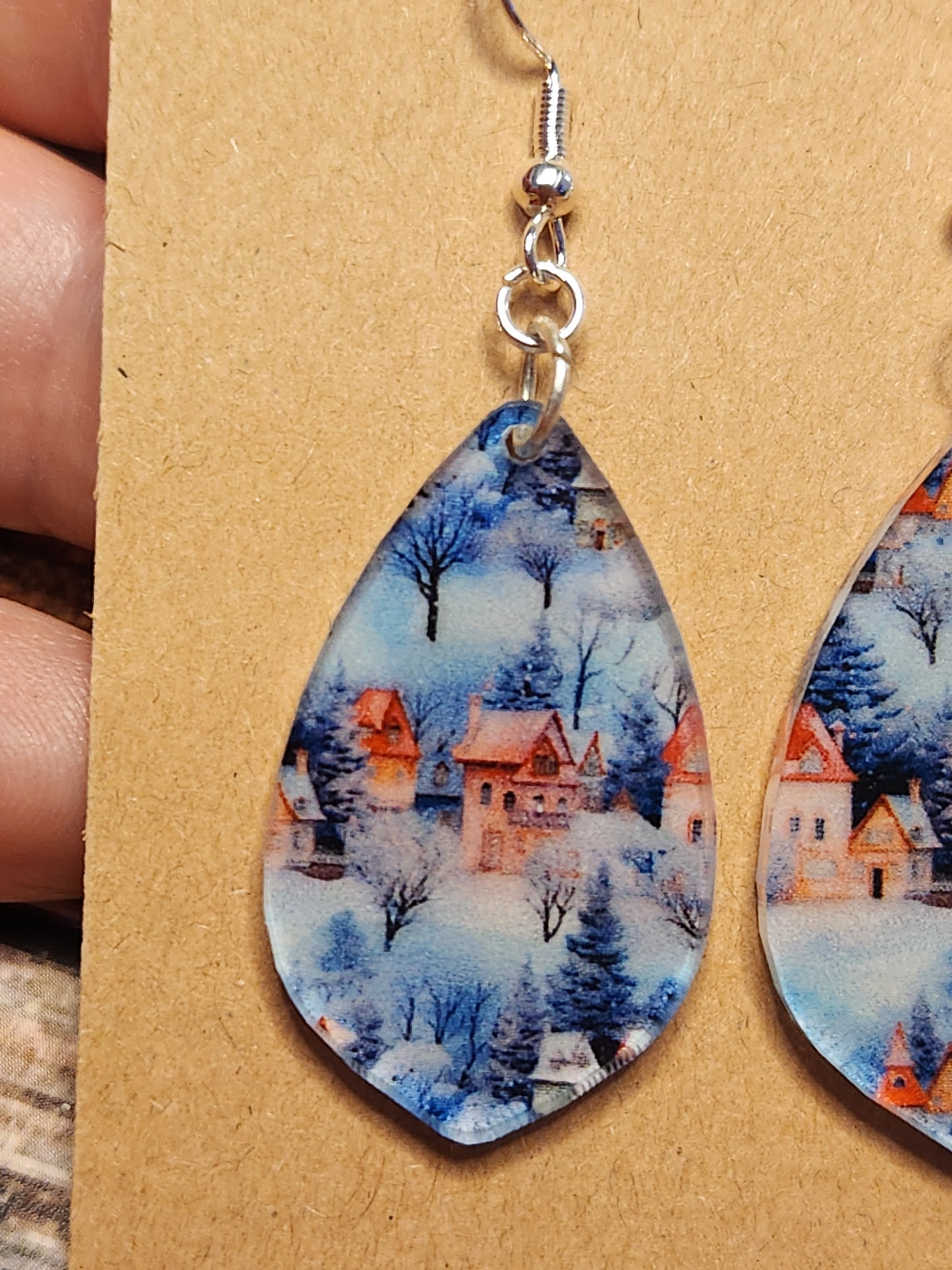 Earrings: Winter (Christmas Village)