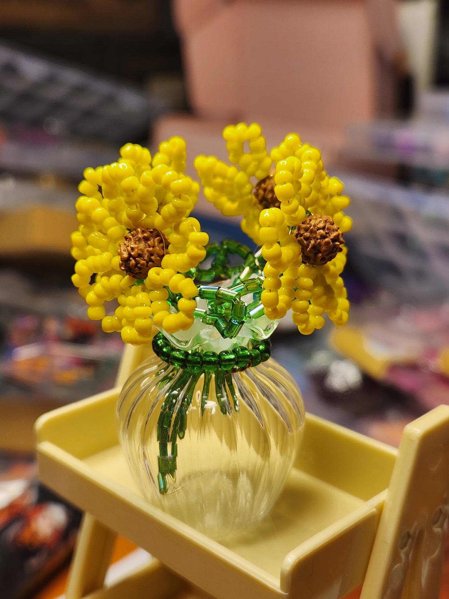Beaded flower bouquet: Sunflower inspired