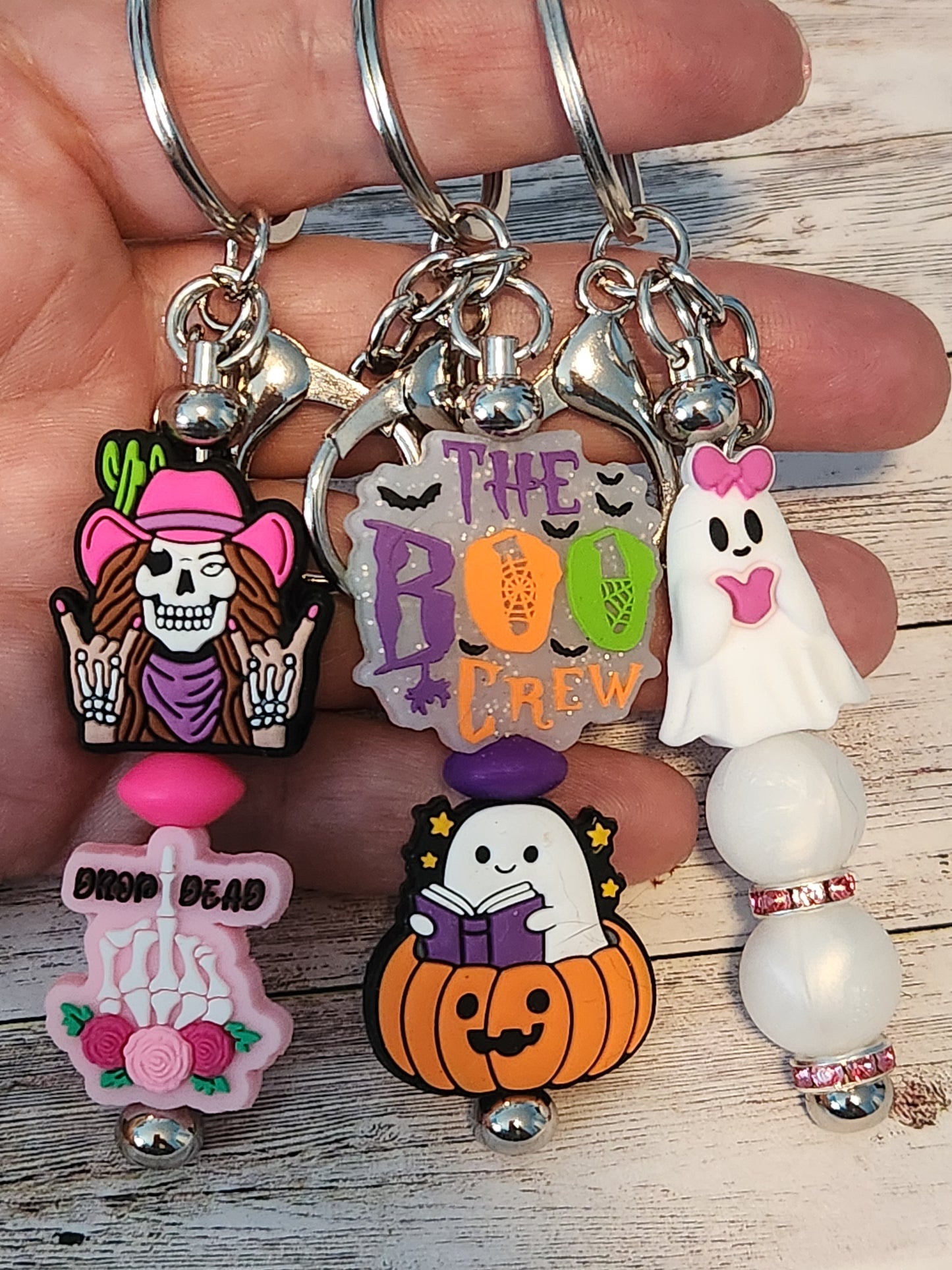 Keychains: Fall (Pretty Pink Ghost)