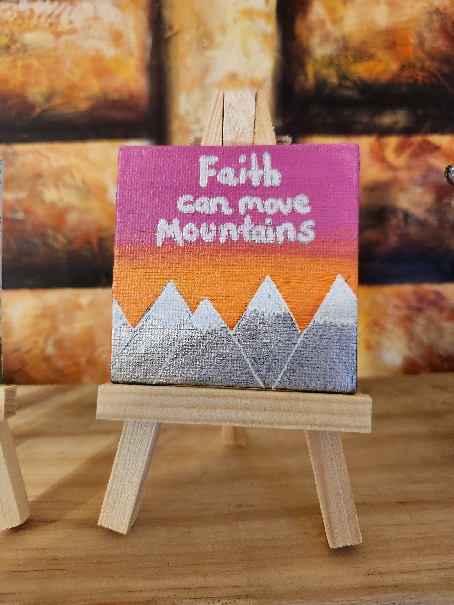 Mini Canvas: Faith (Faith Can Move Mountains)