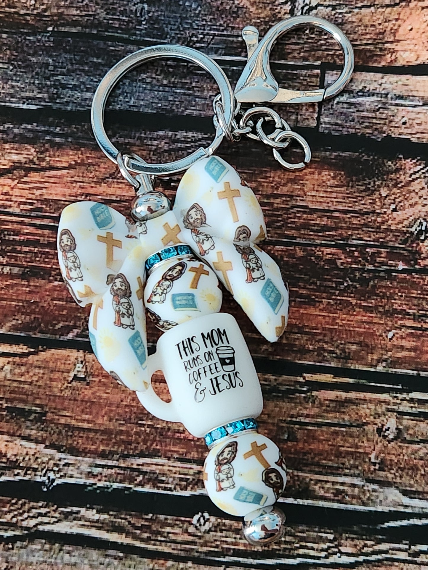 Keychains: Coffee and Jesus
