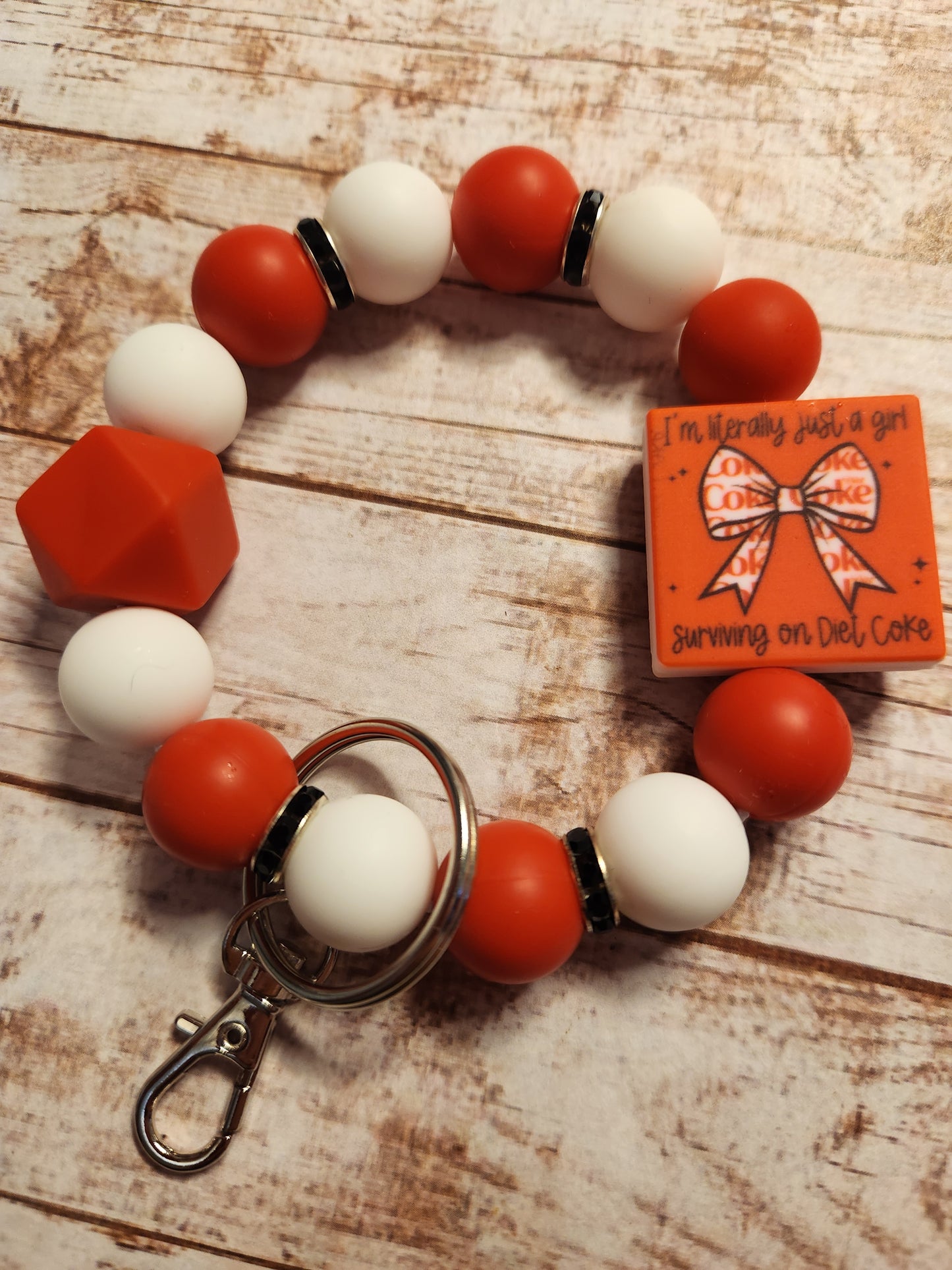 Wristlet: Bows (Diet Coke, Red and White)