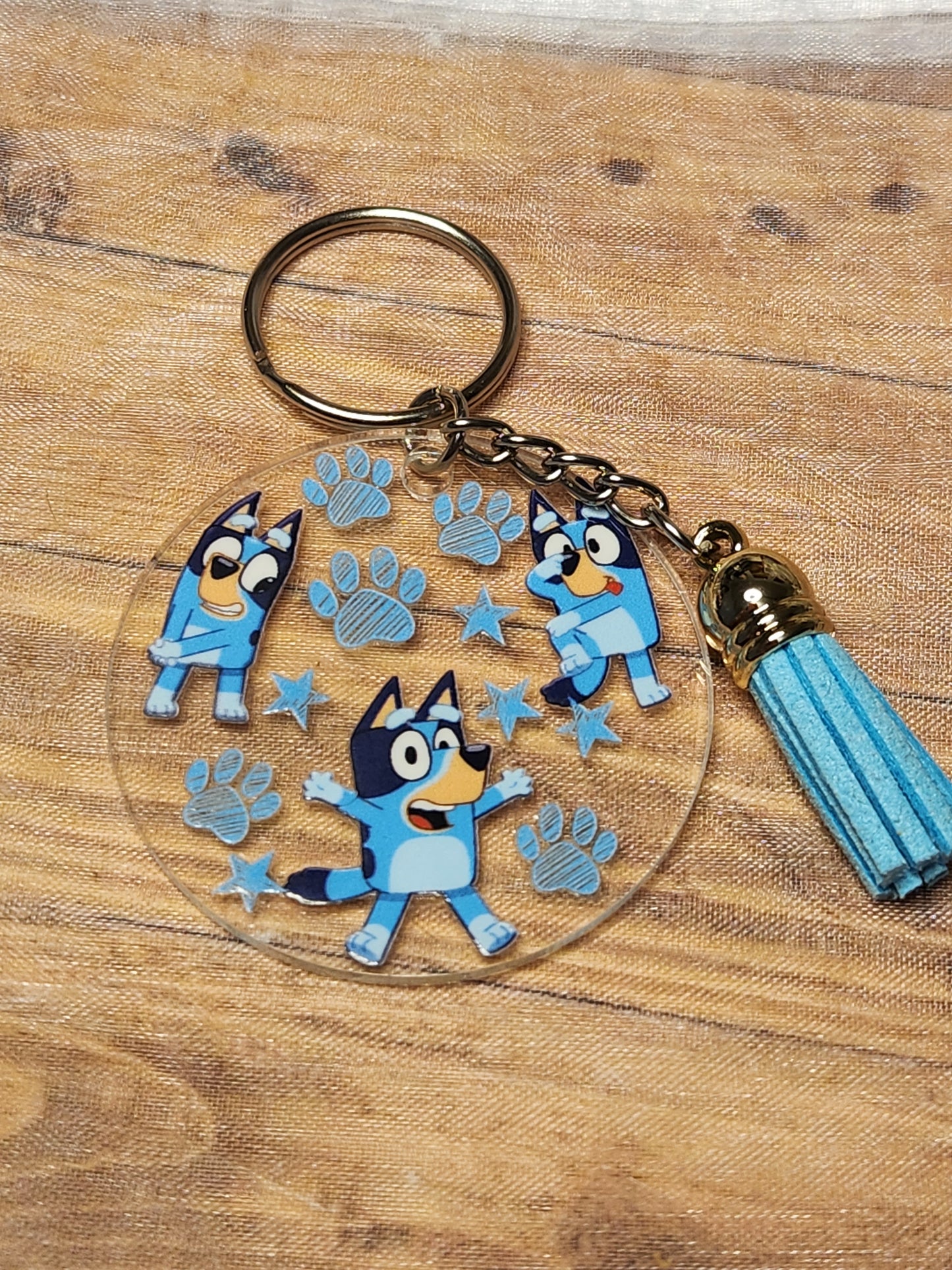Circle Keychain: Bluey