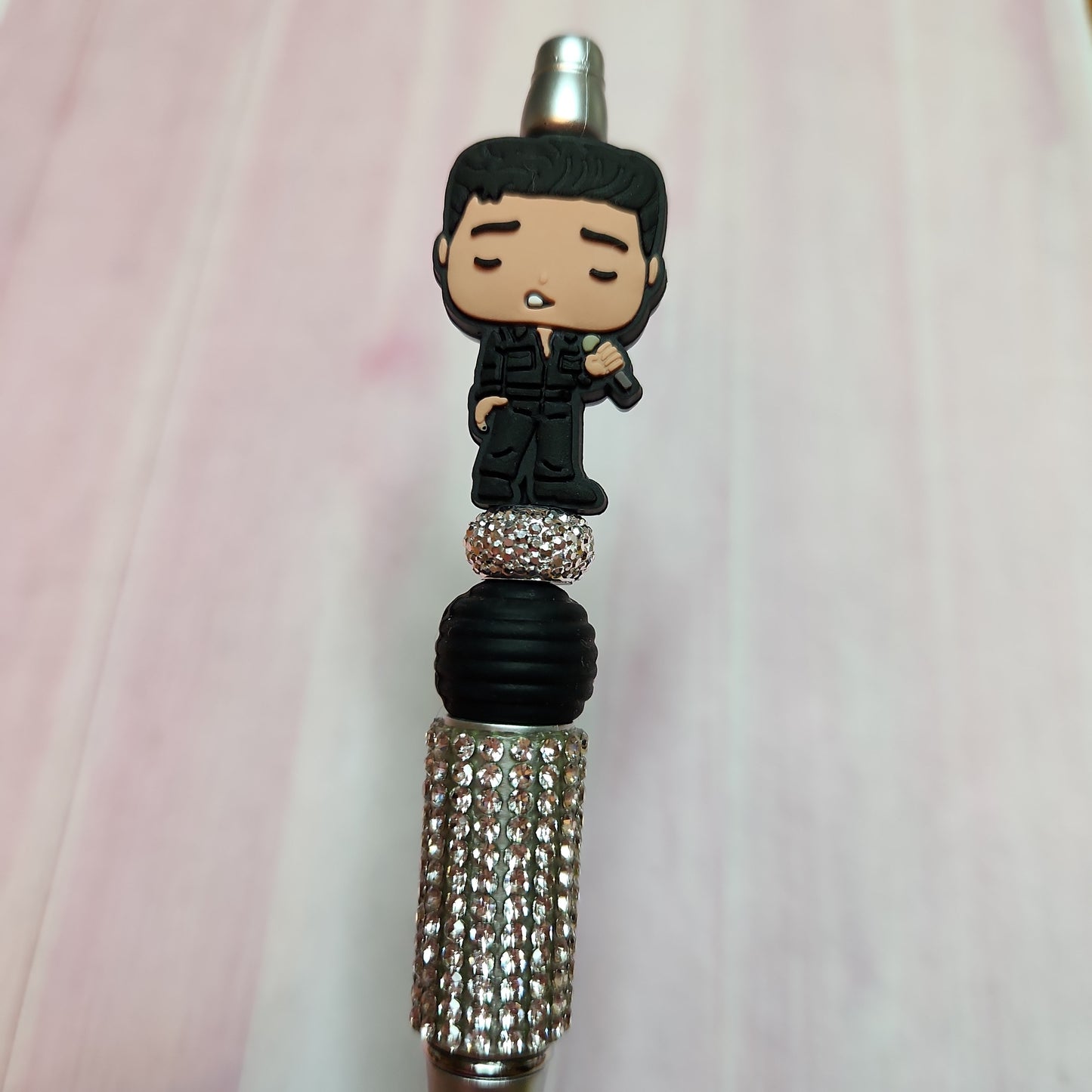 Beaded Pen: Elvis Black Suit