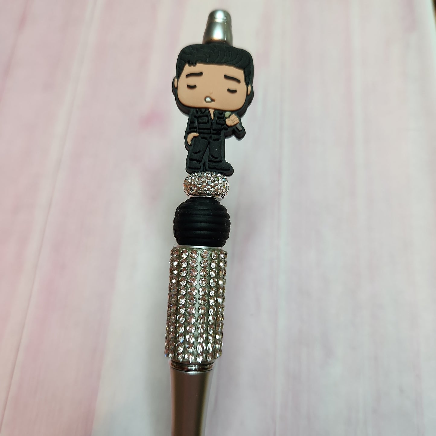 Beaded Pen: Elvis Black Suit