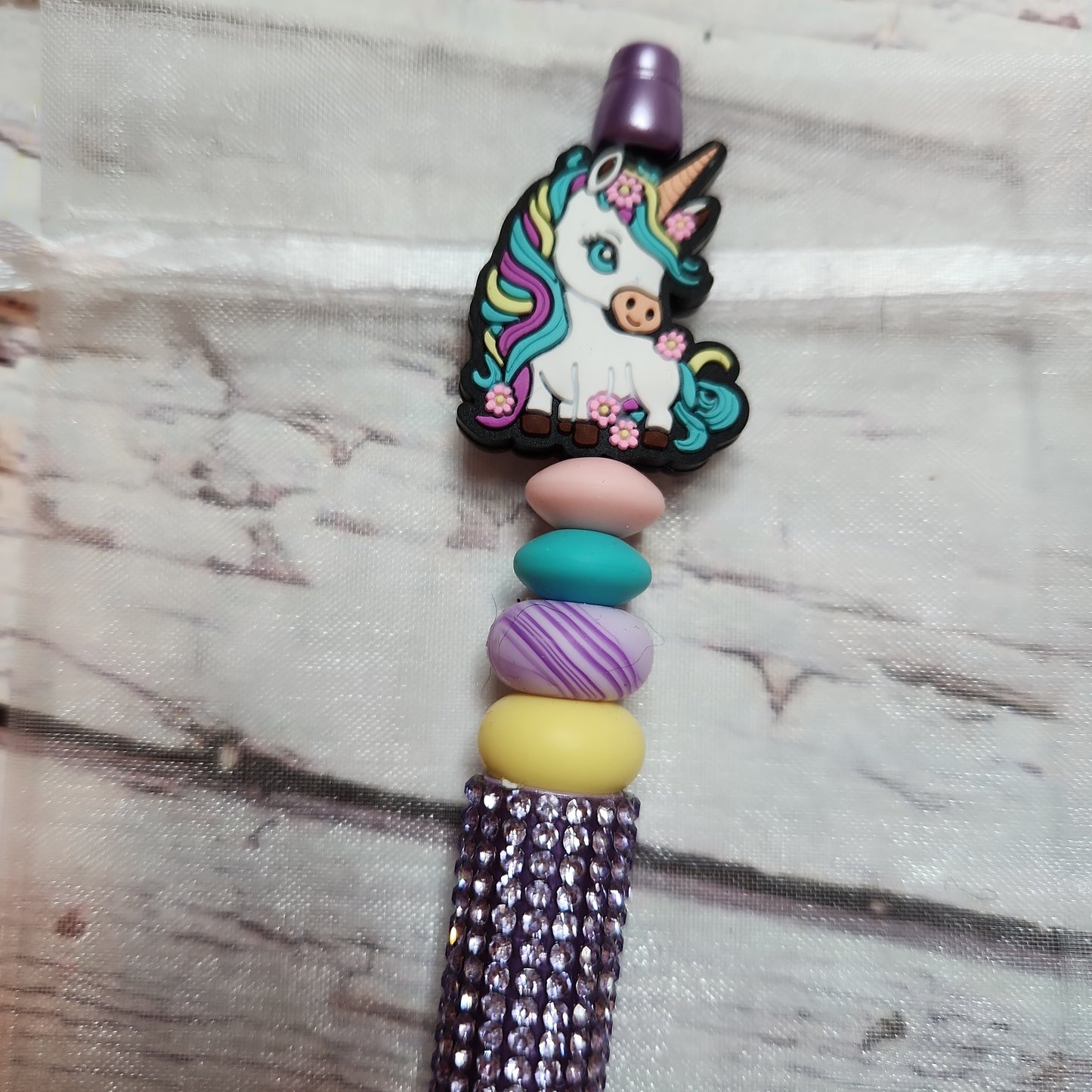 Beaded Pen: Unicorn