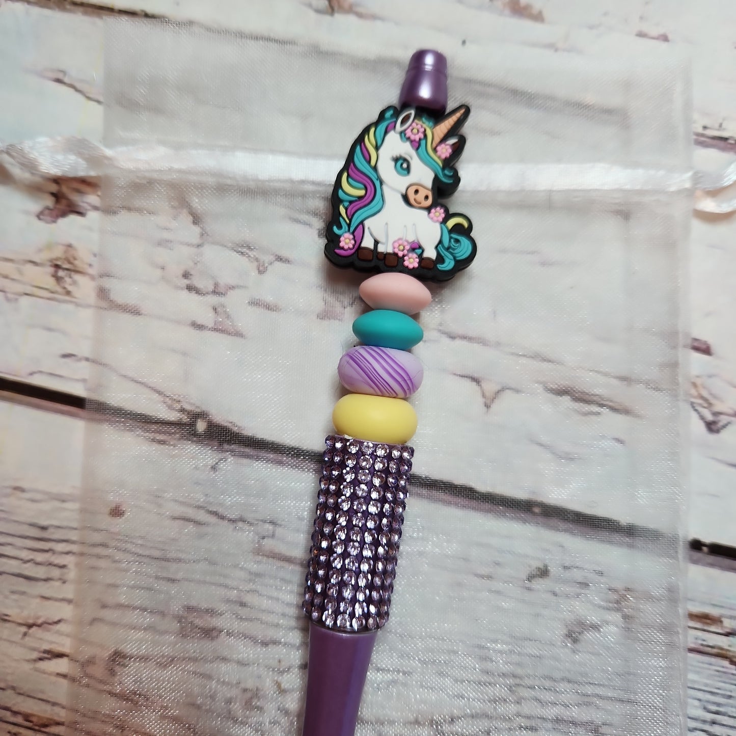 Beaded Pen: Unicorn