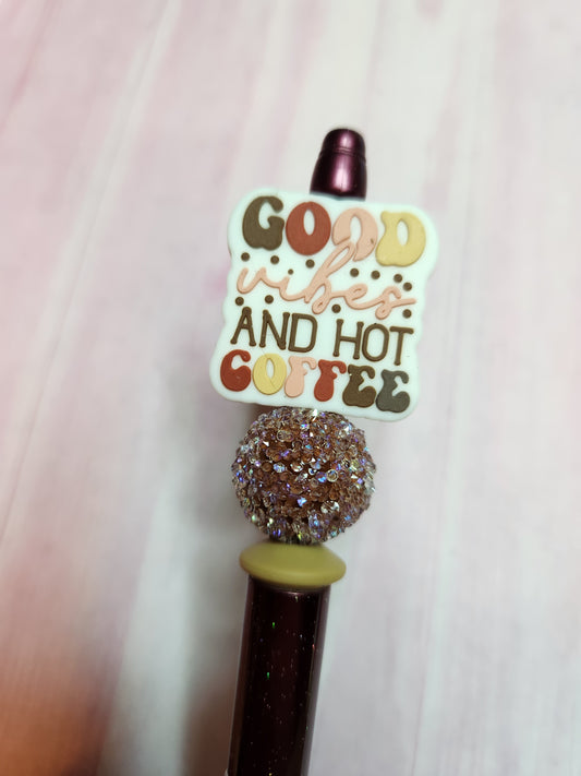 Beaded Pen: Coffee (Good Vibes)