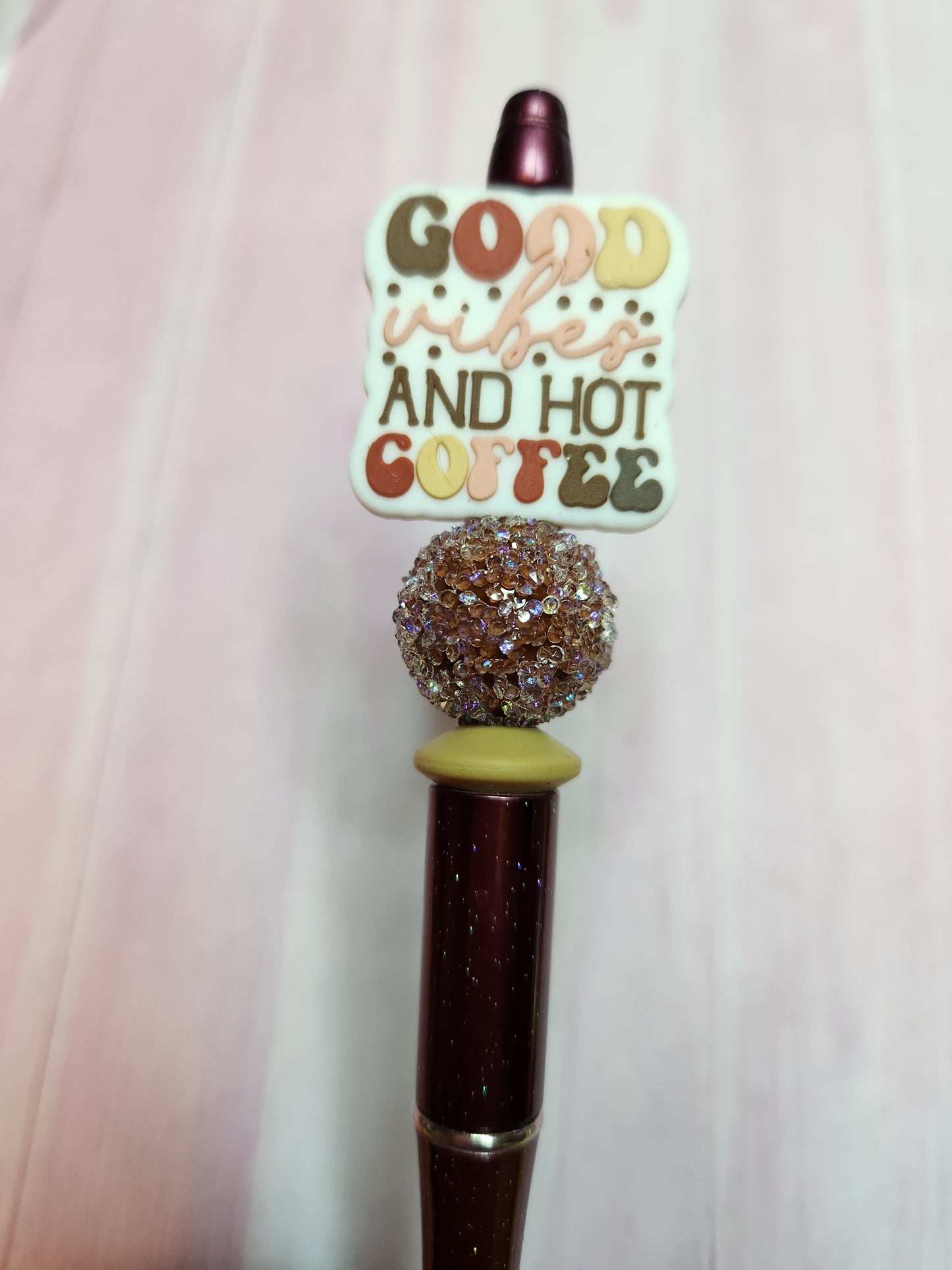 Beaded Pen: Coffee (Good Vibes)