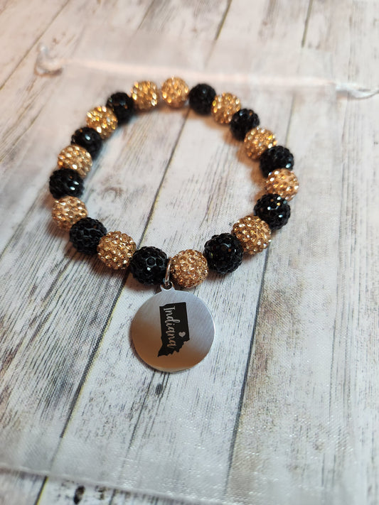 Bracelet: Black and Gold