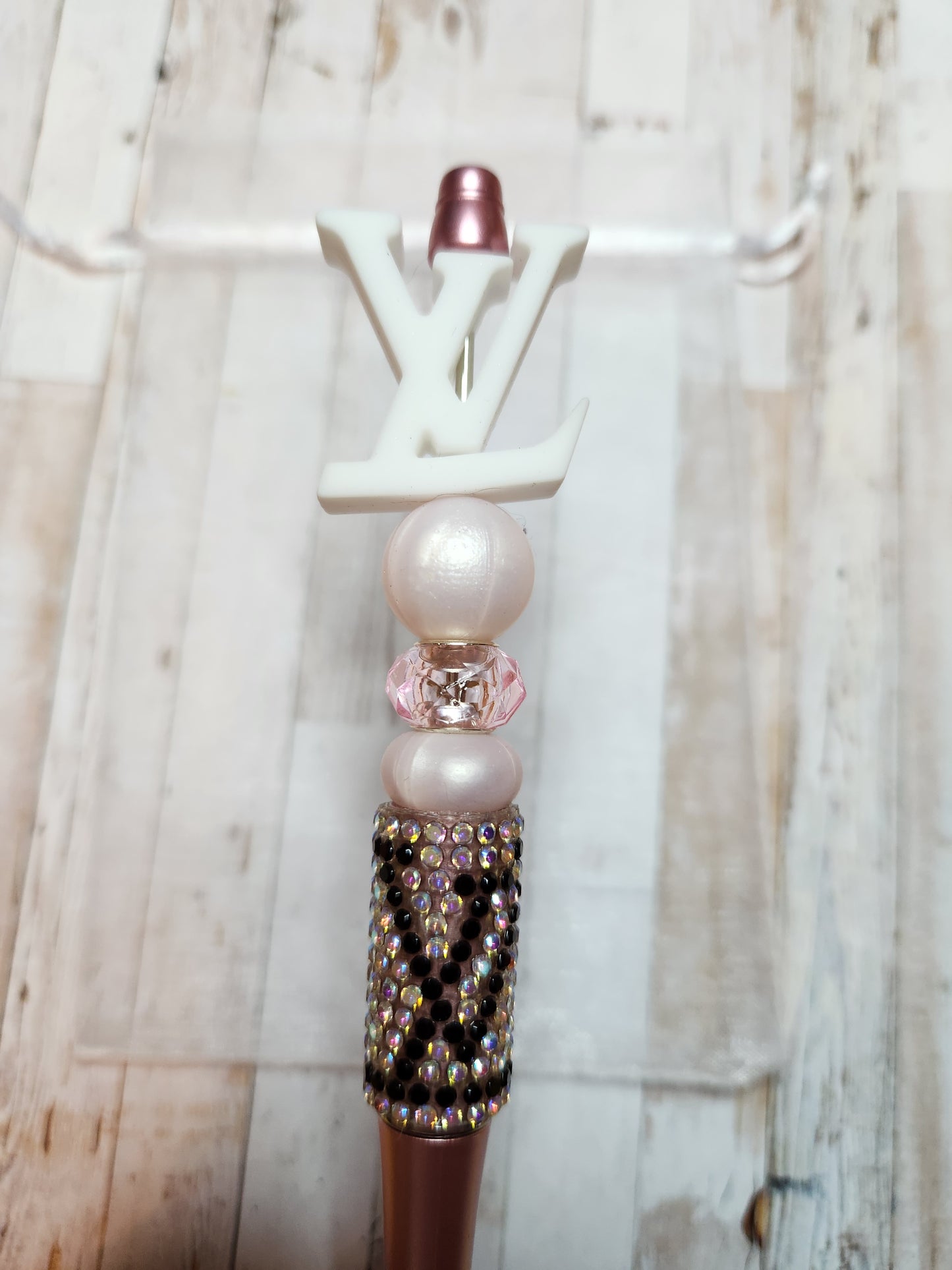 Beaded Pen: Designer (LV, Pink)