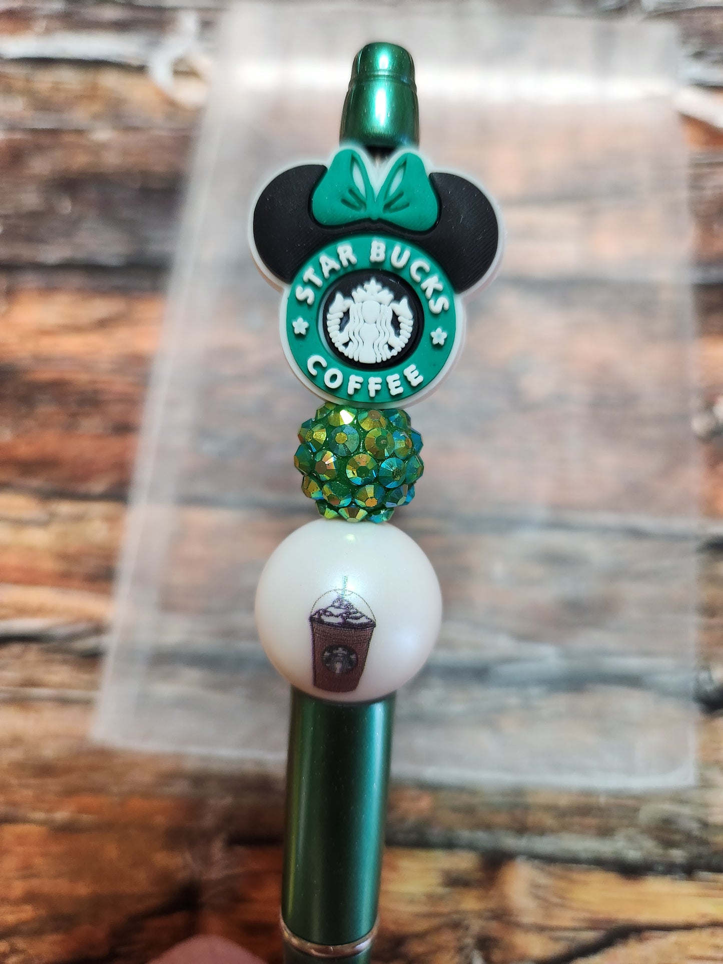 Beaded Pen: Coffee ("Bucs" Mouse Ears)