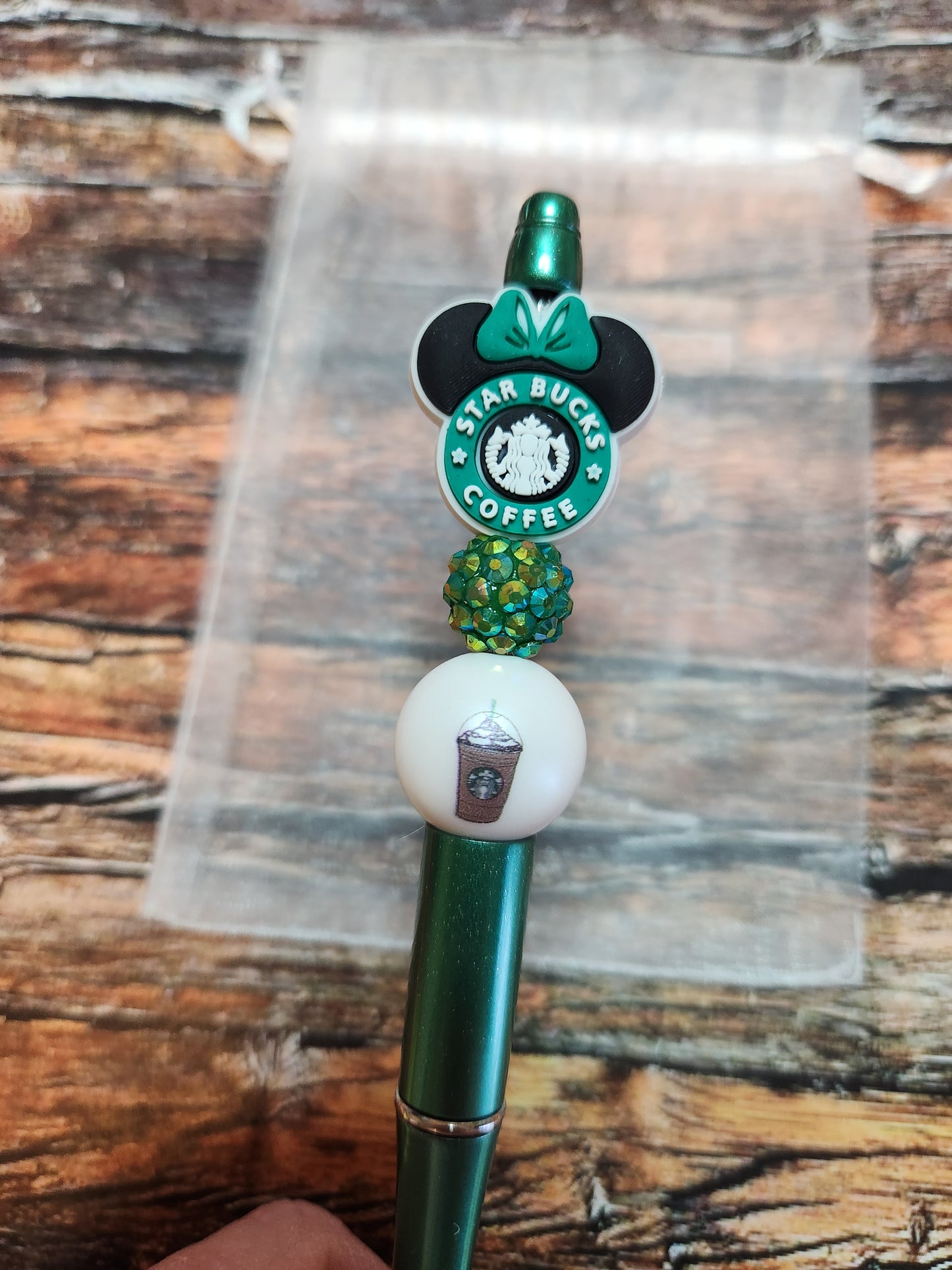 Beaded Pen: Coffee ("Bucs" Mouse Ears)