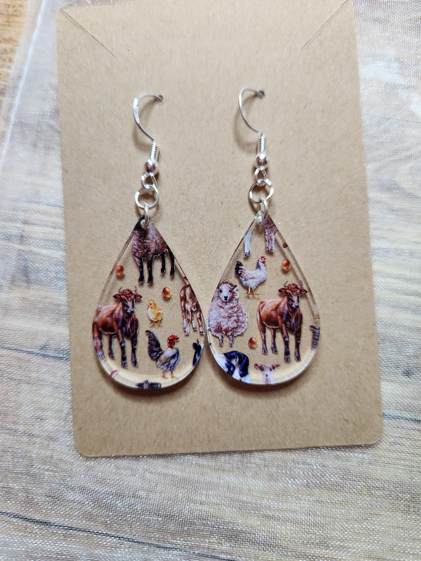 Earrings: Farm Animals #2