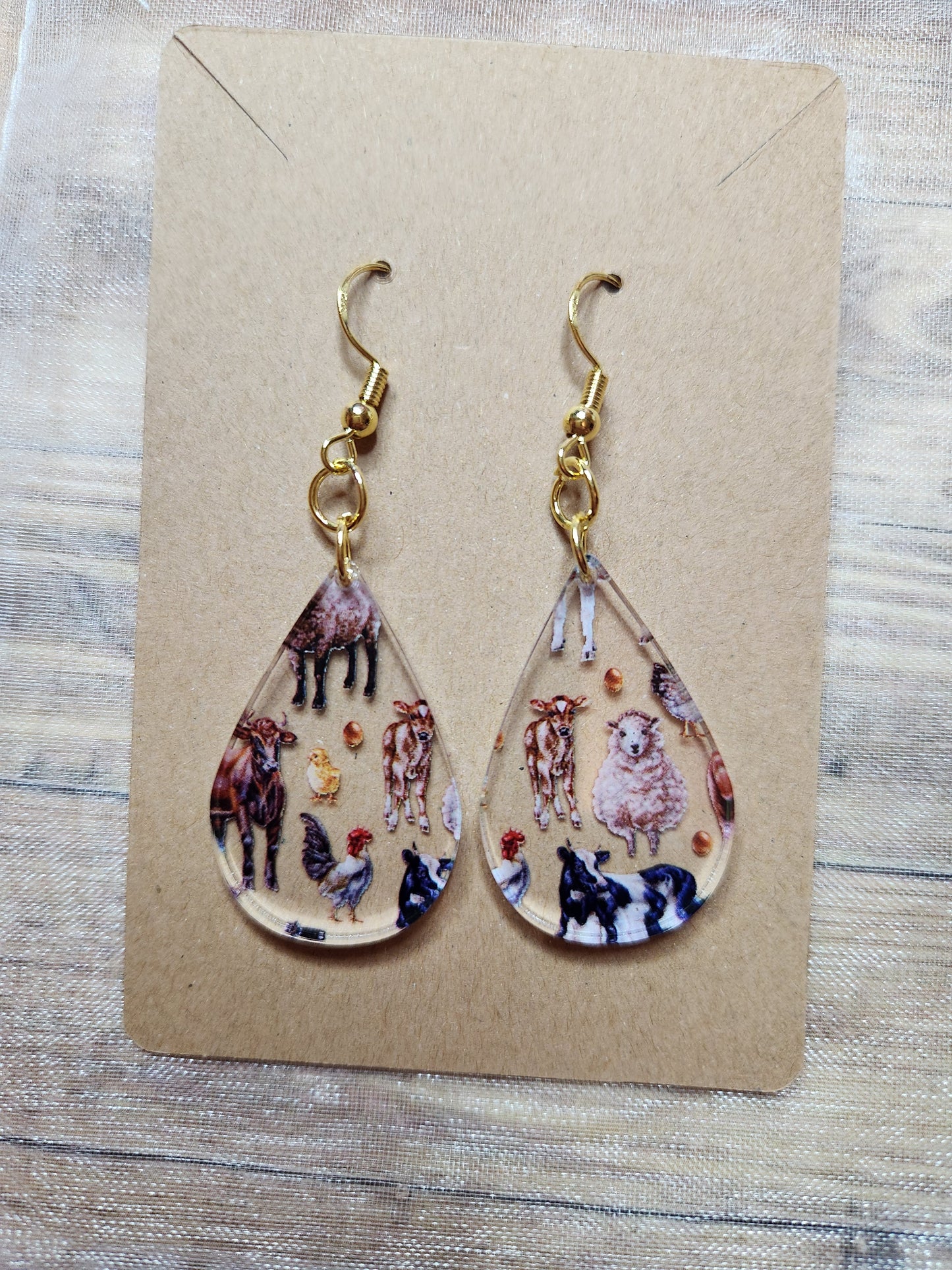 Earrings: Farm Animals #1