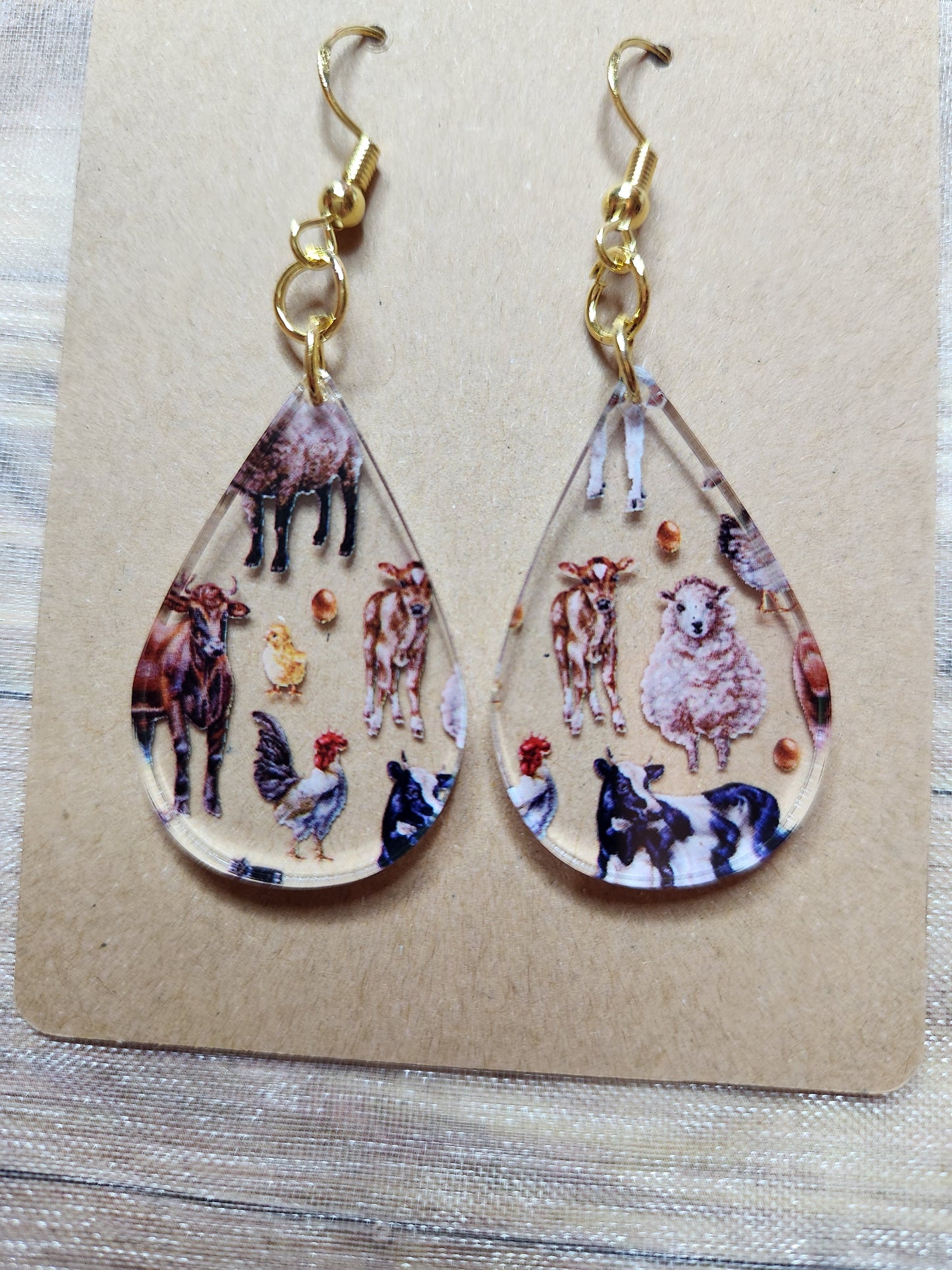 Earrings: Farm Animals #1