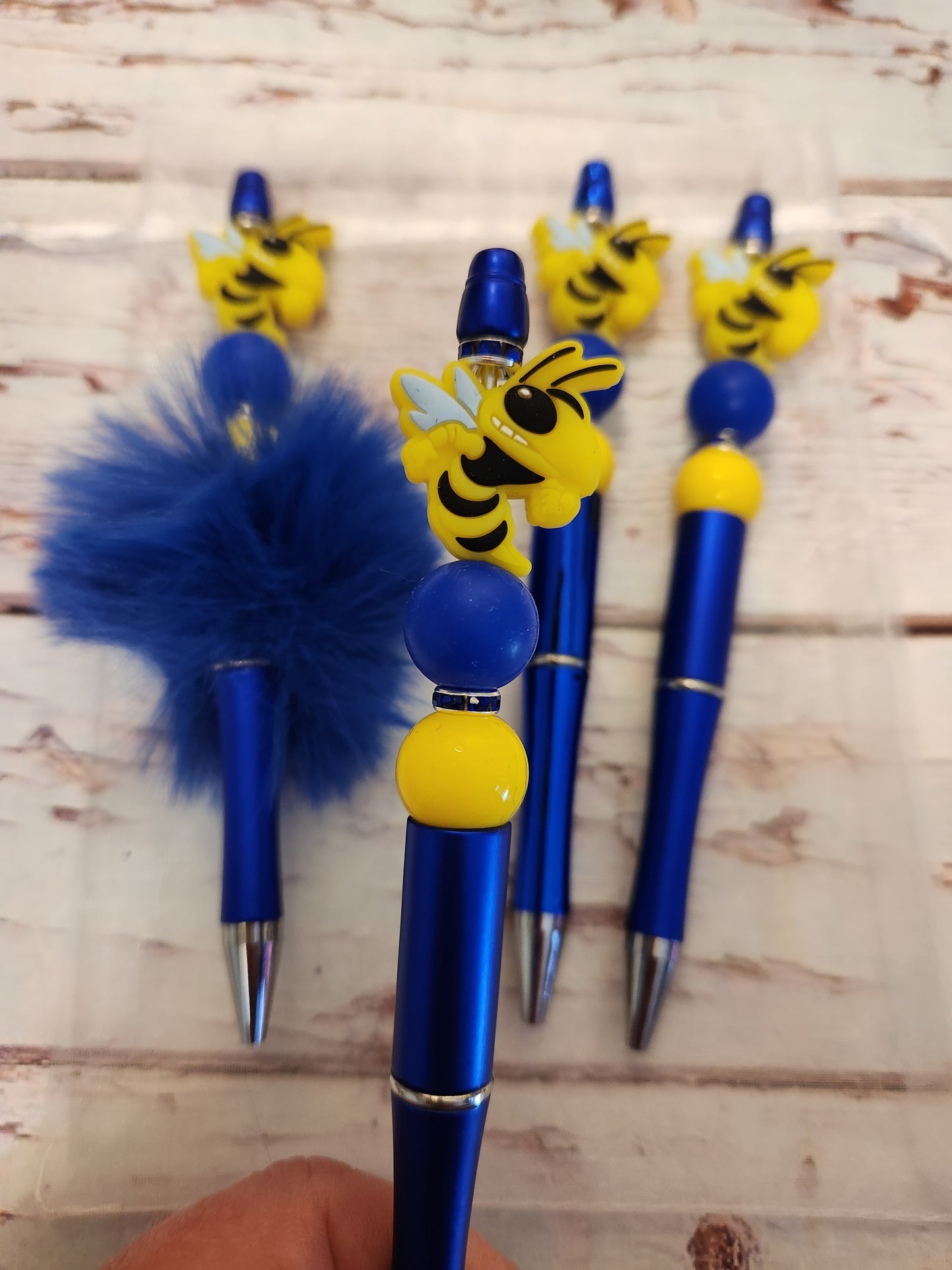 Beaded Pen: Hornets (Matte Finish)