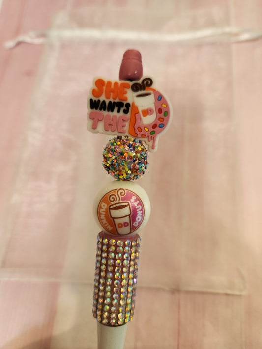 Beaded Pen: Coffee (Dunkin)