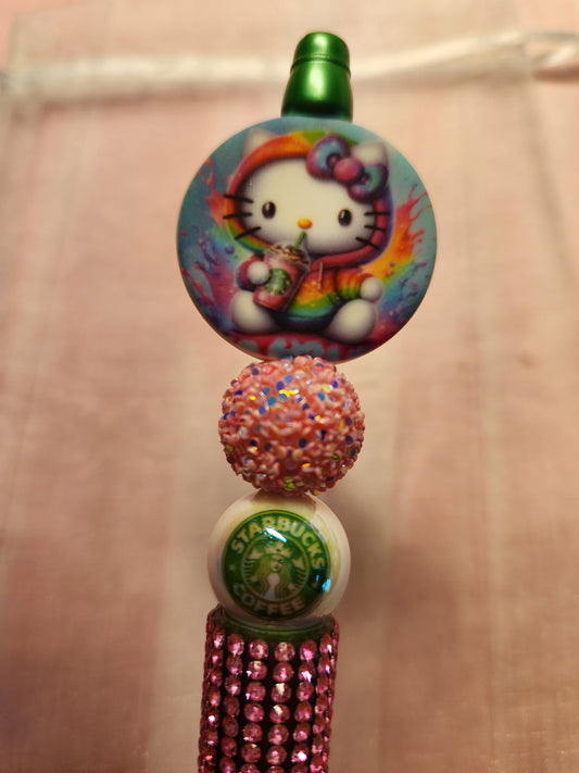 Beaded Pen: Coffee (Bucs, Hello Kitty)