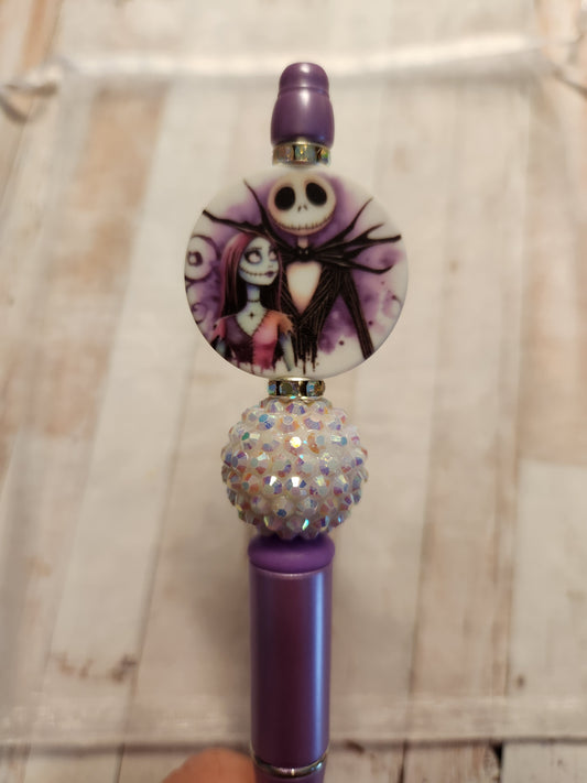 Beaded Pen: Nightmare (lilac)