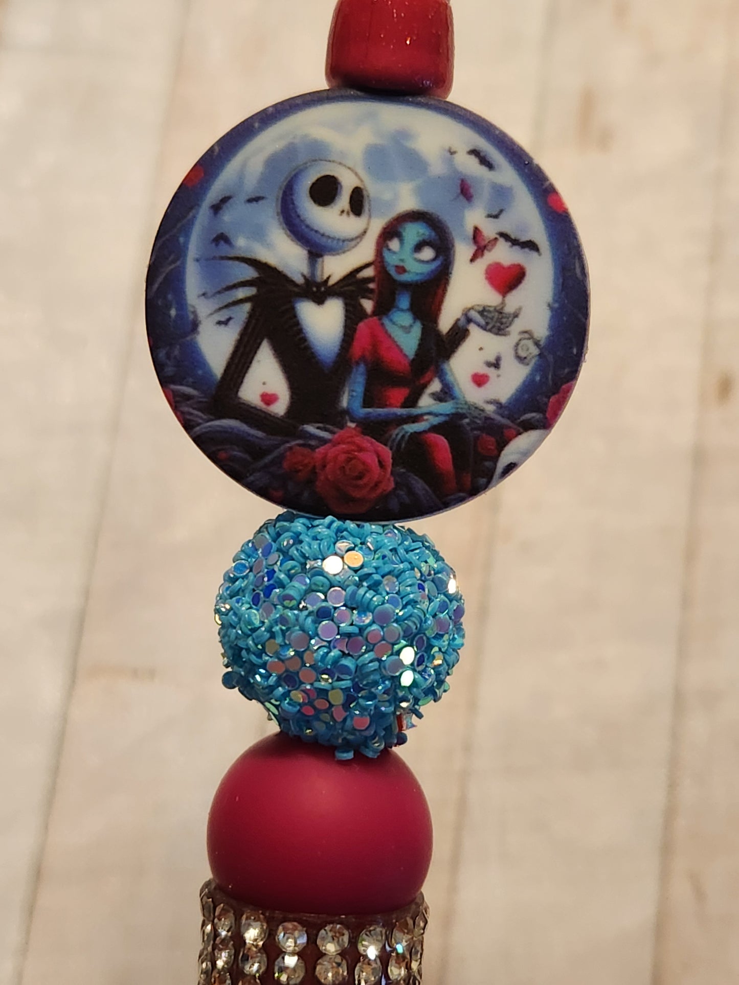 Beaded Pen: Nightmare (hot pink)