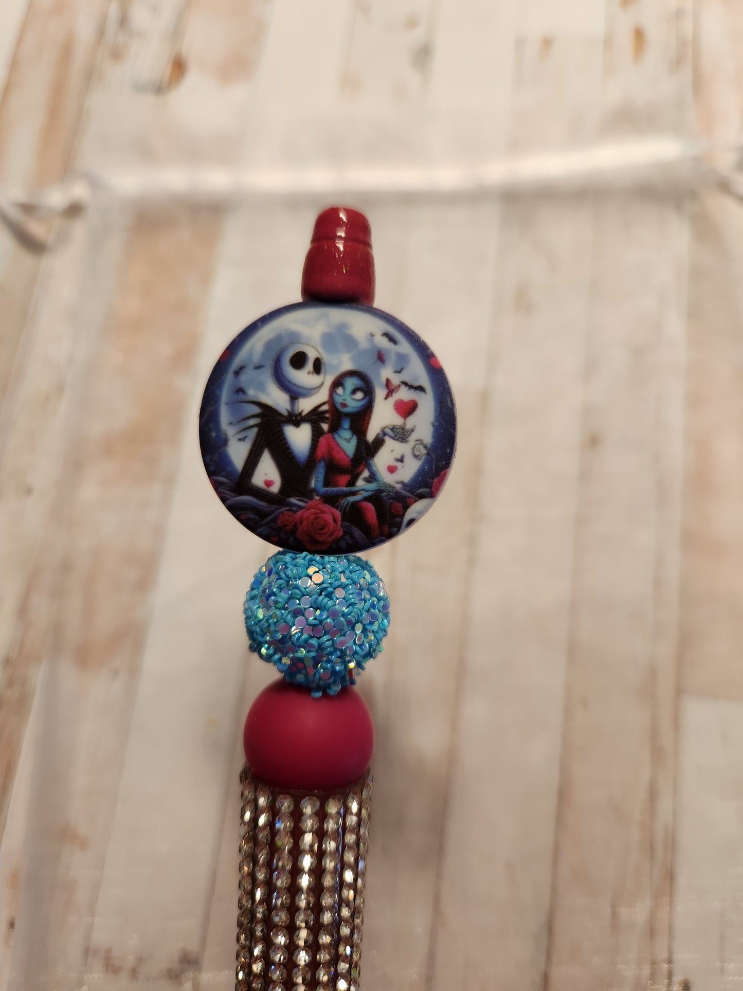 Beaded Pen: Nightmare (hot pink)