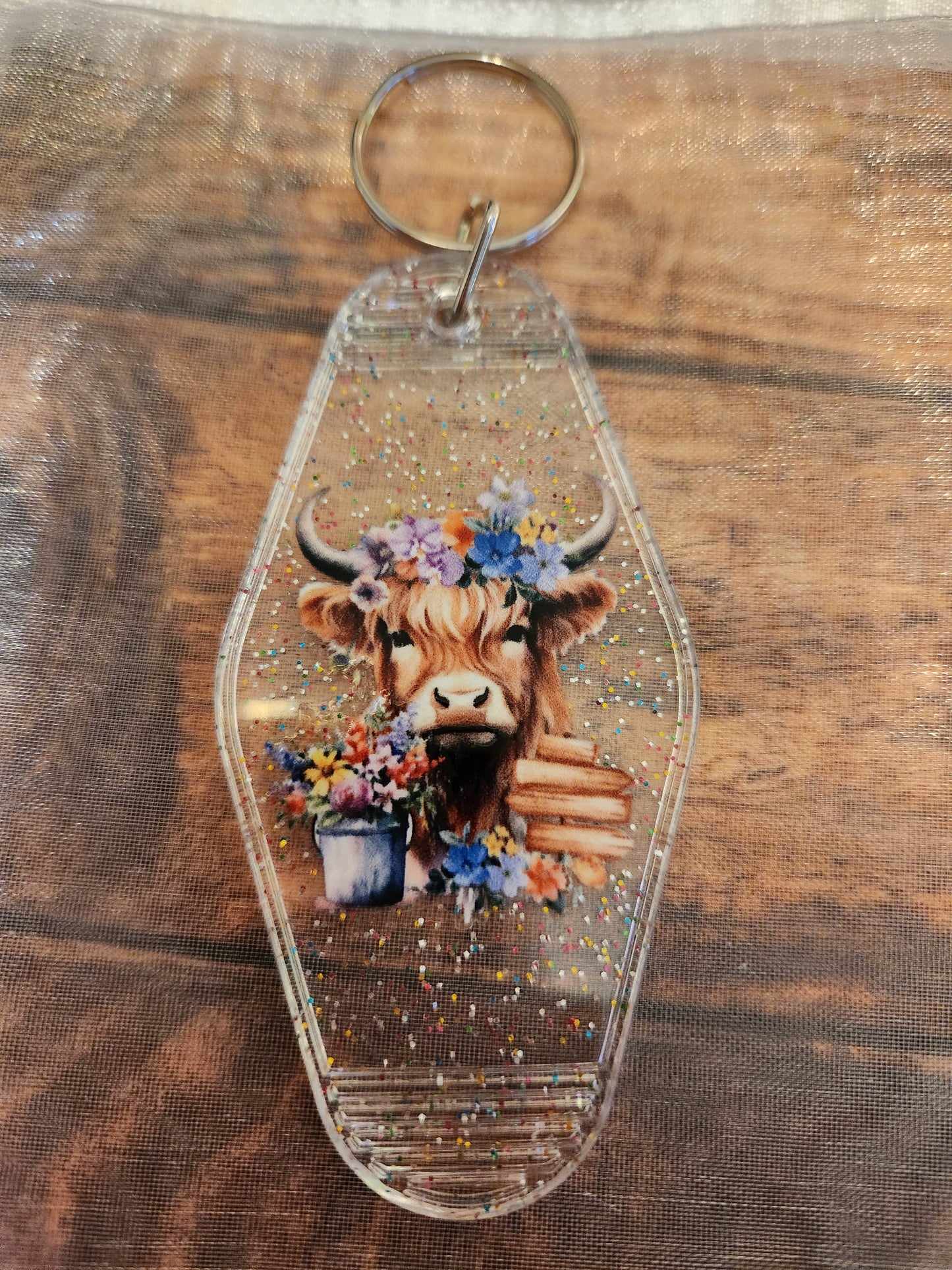 Motel Keychains: Hailey (Cow/Highland)