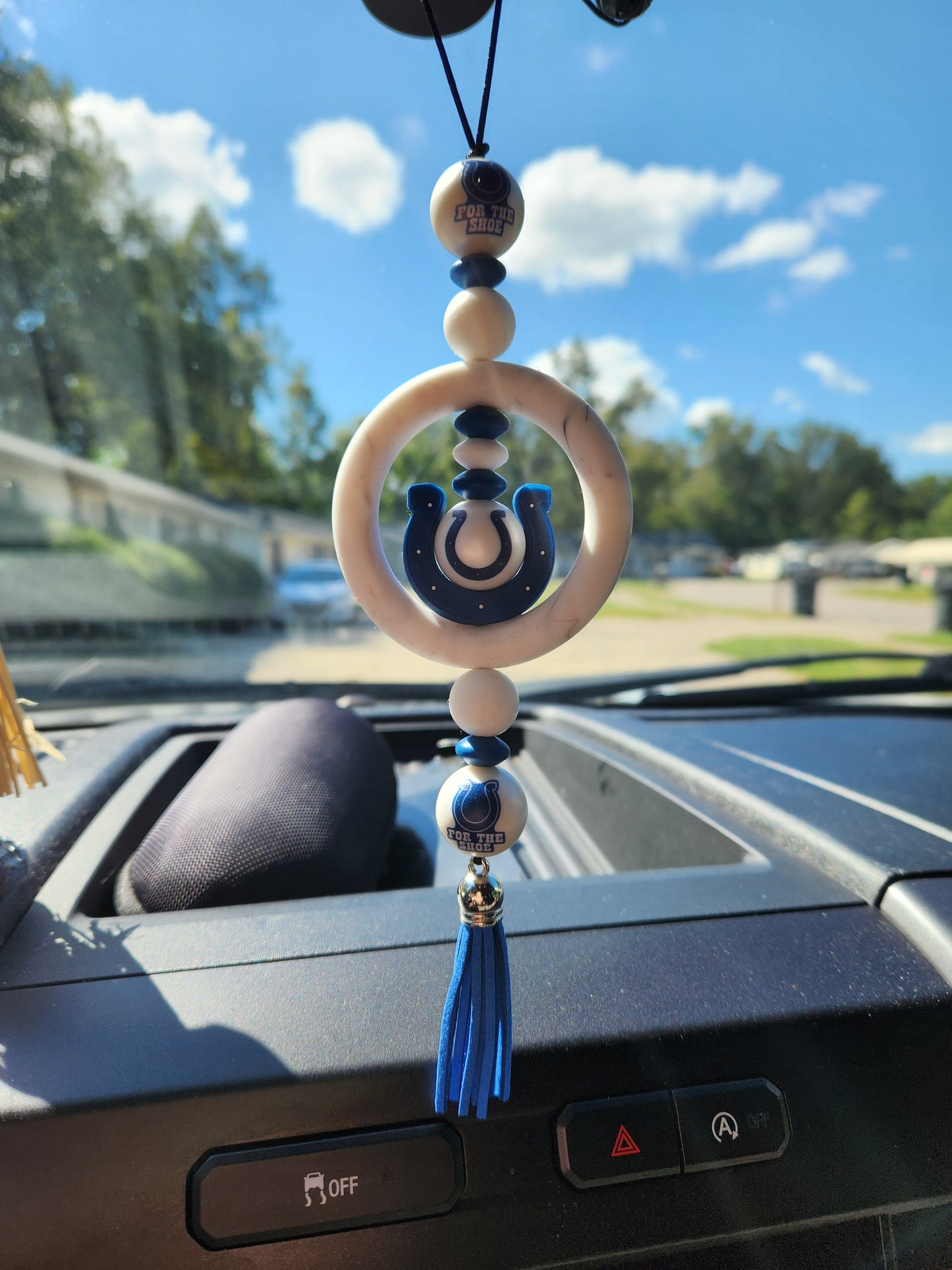 Car Charm: Cow with Pink Flowers