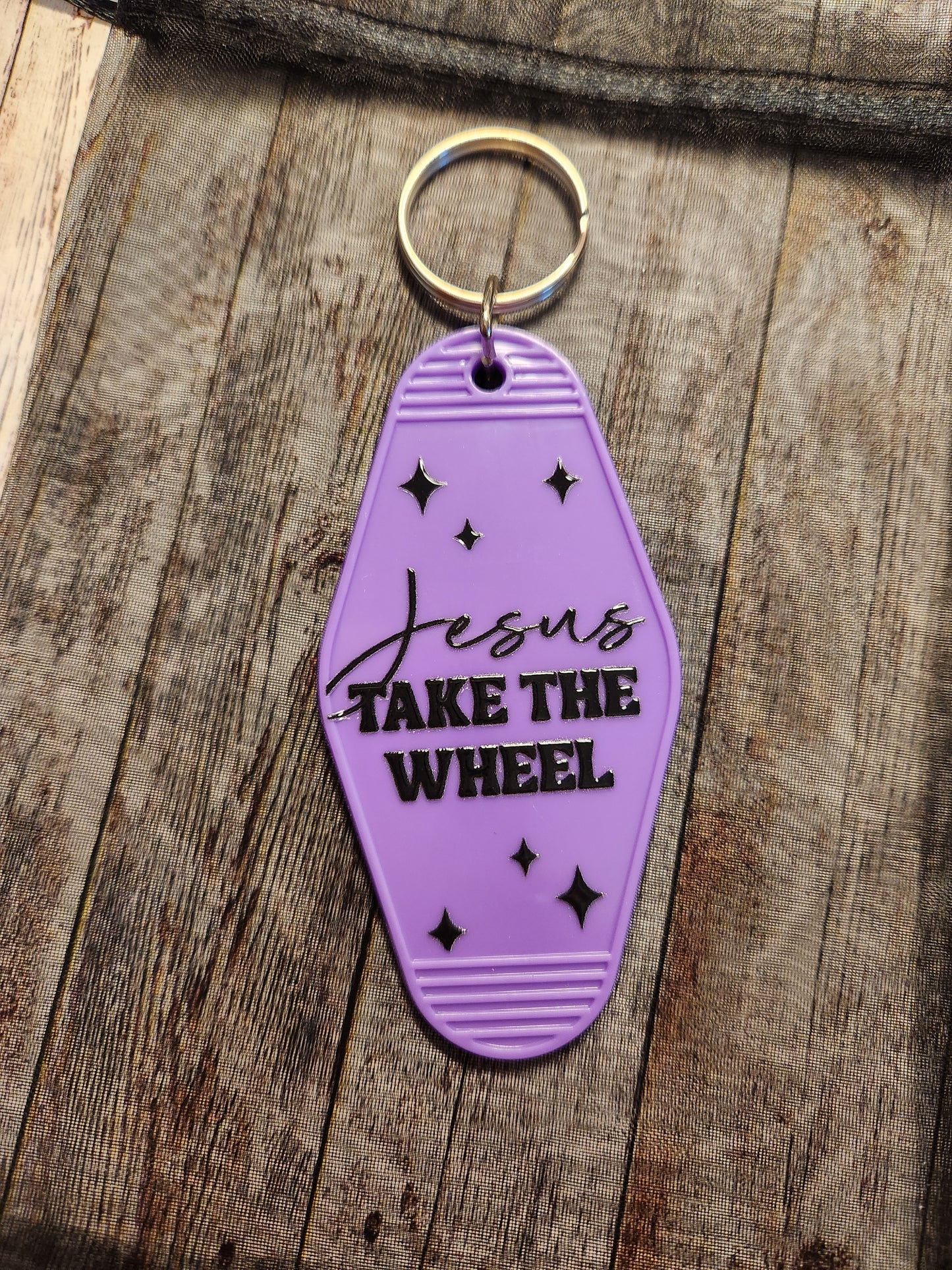 Motel Keychains: Jesus Take the Wheel