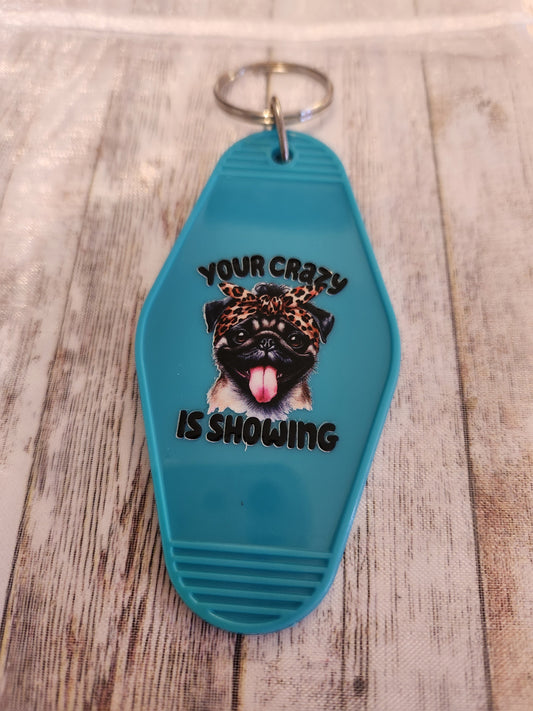 Motel Keychain: Pug Mom