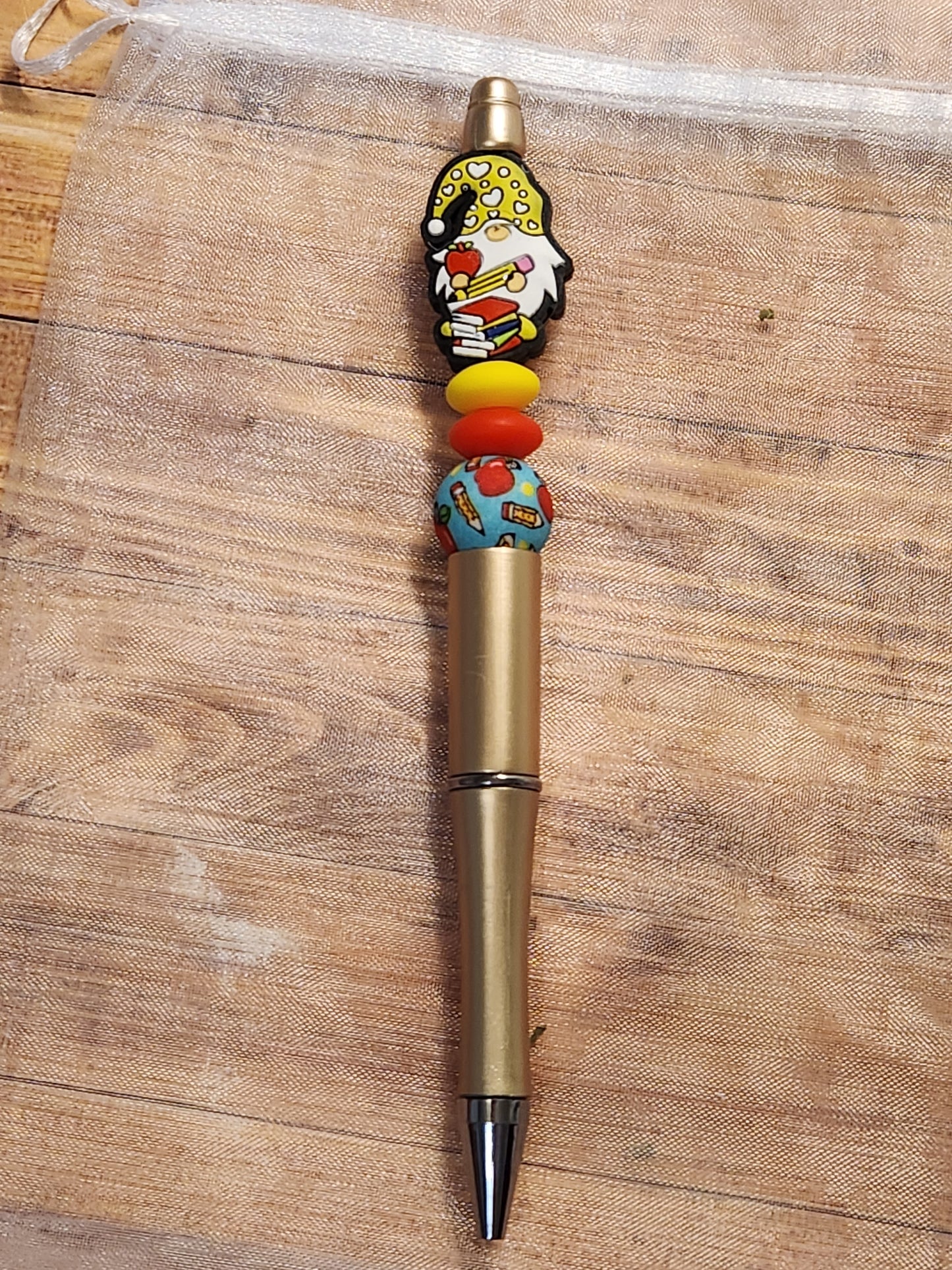 Beaded Pen: School (Gnome Teacher. Teach)