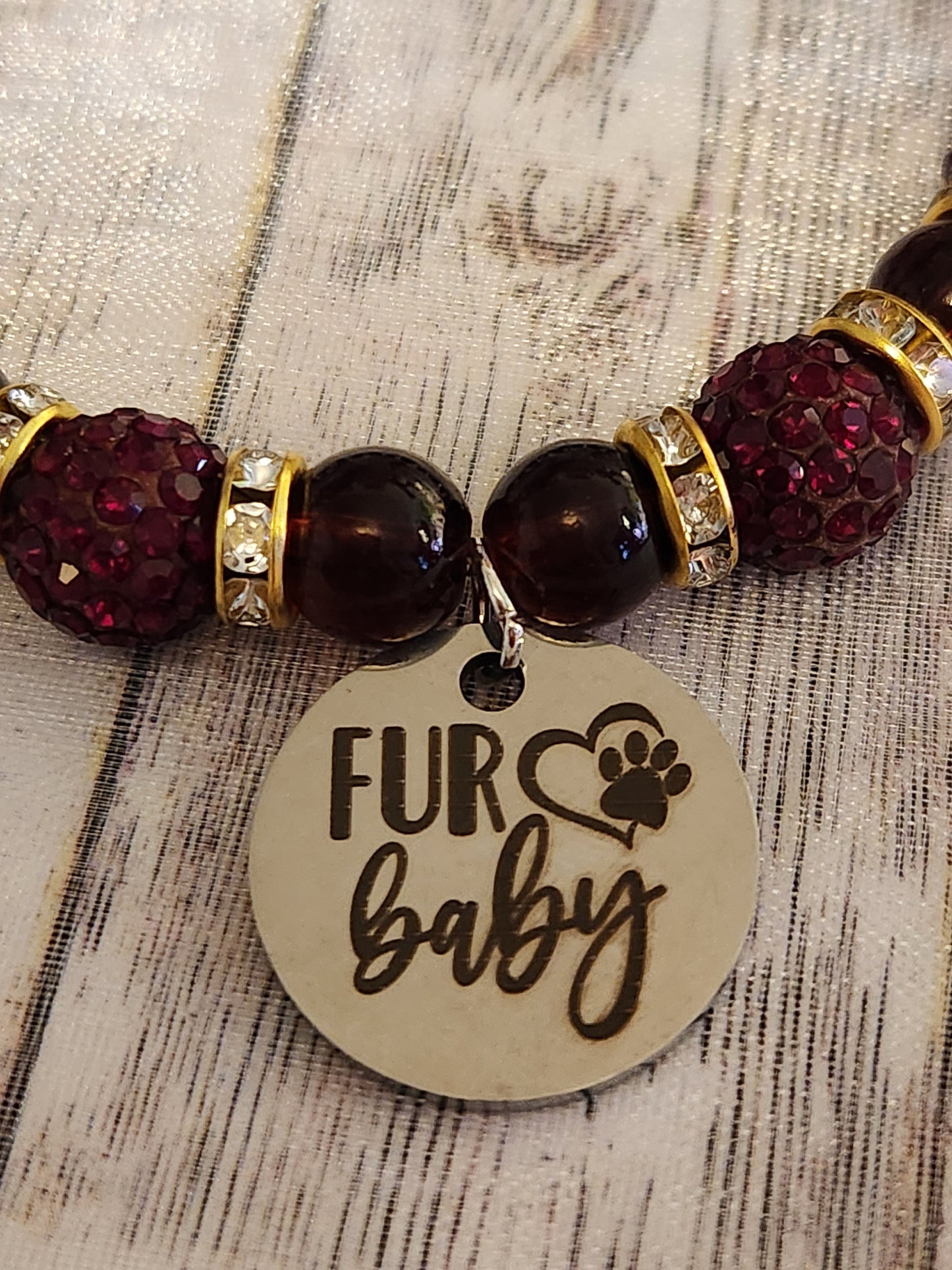 Bracelet: Fur Baby (Dark Reds)