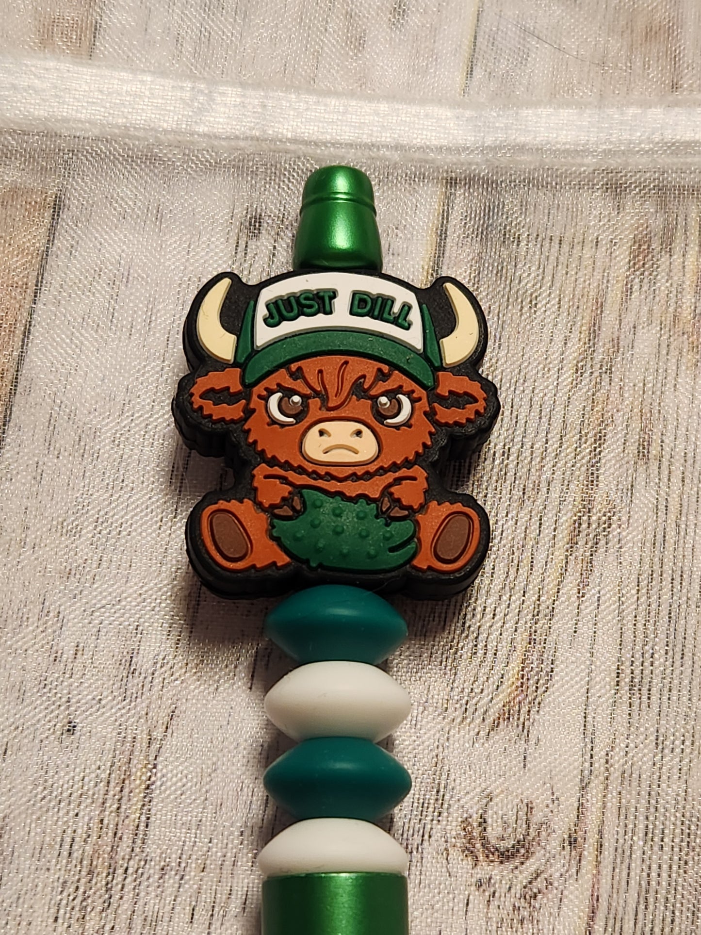 Beaded Pen: Cow (Just Dill, Pickle)