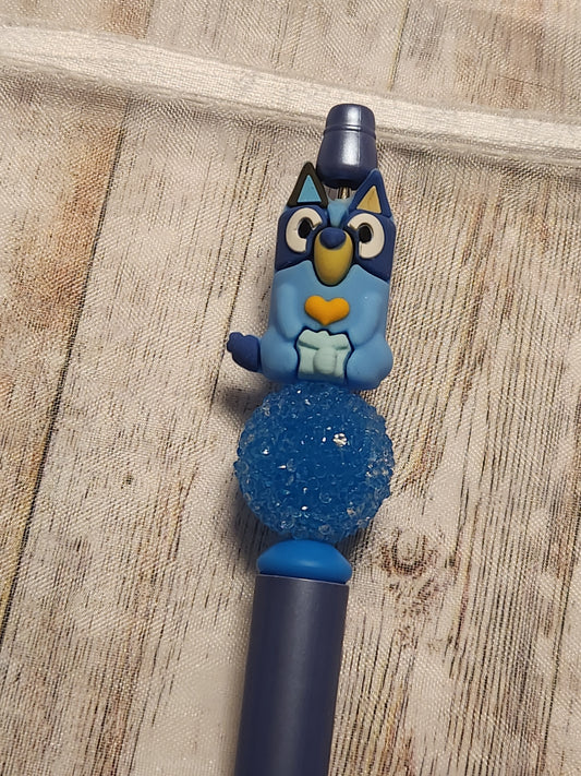 Beaded Pen: Bluey (3D)