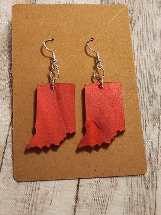 Earrings: Indiana (Glossy Red)