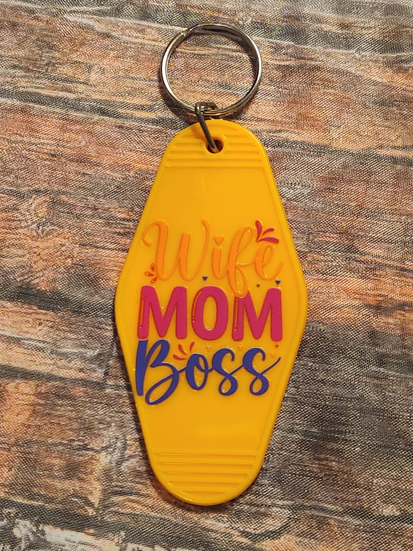 Motel Keychain: Wife, Mom, Boss