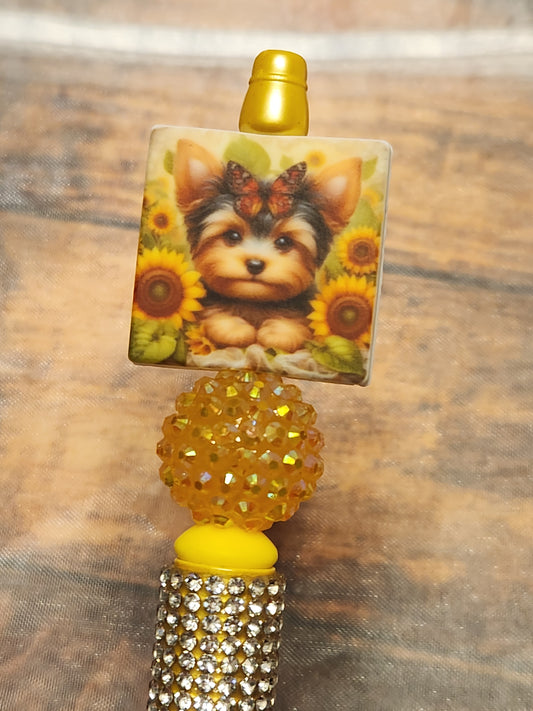 Beaded Pen: Pets (Yorkie, Yorkie Mom)