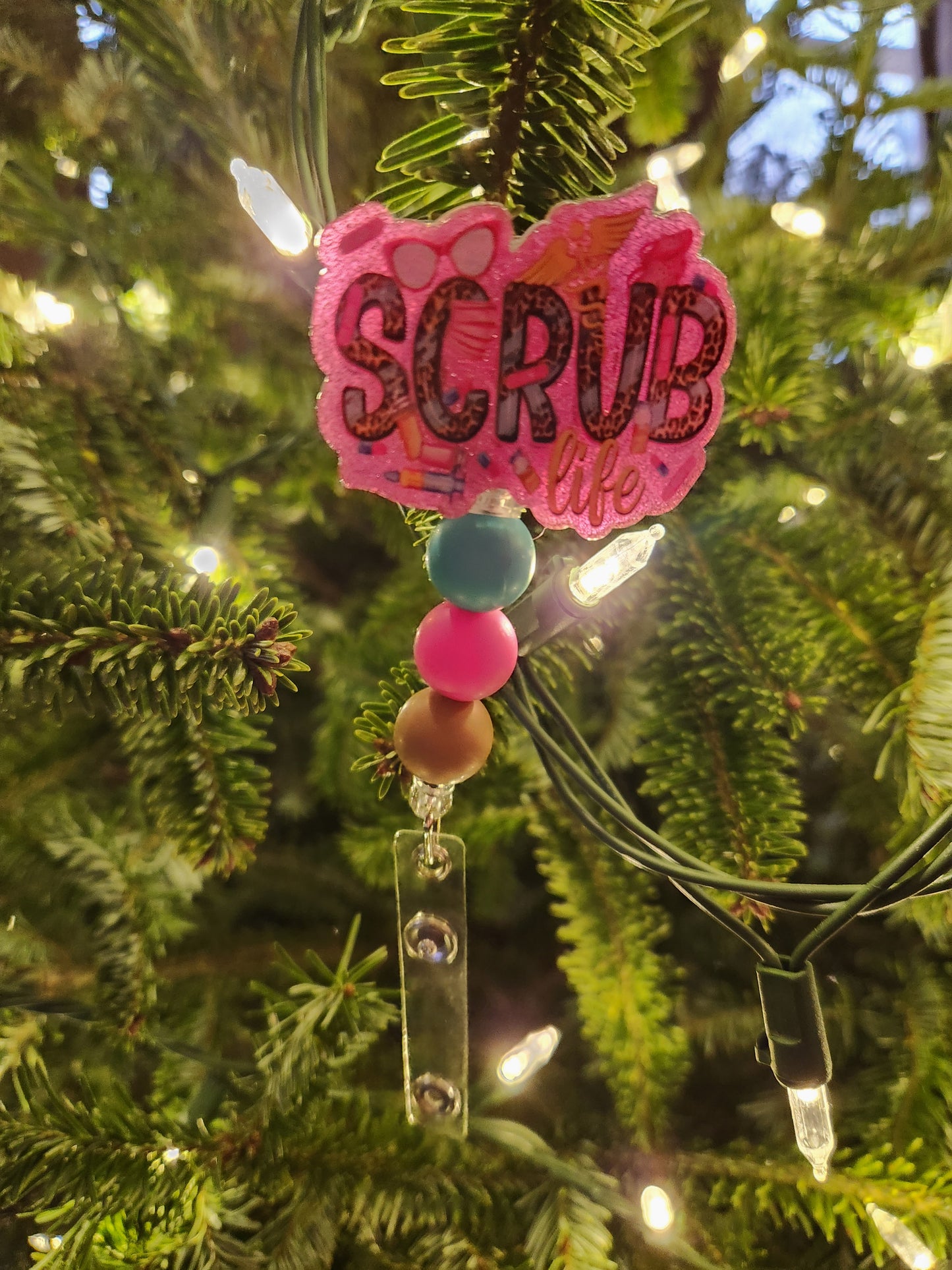 Badge Reel: Scrub Life (pink and mint)