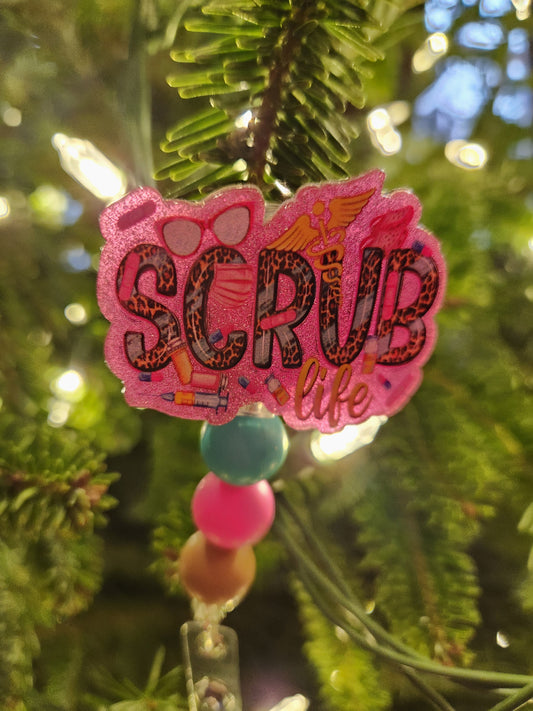 Badge Reel: Scrub Life (pink and mint)