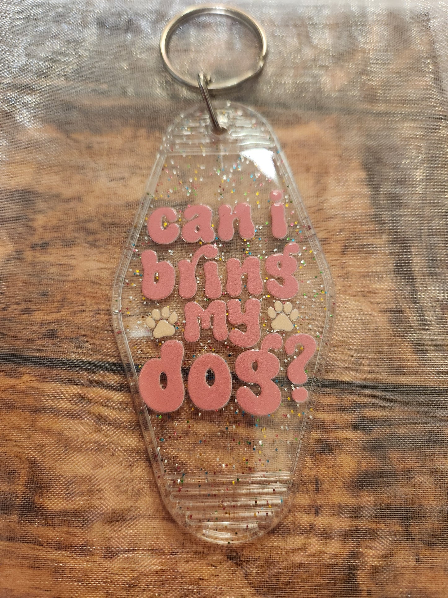 Motel Keychain: Can I Bring My Dog? (Pets, Paws)