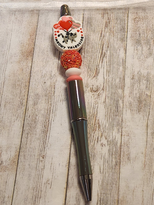 Beaded Pen: Love Collection (Meowy Valentine's)