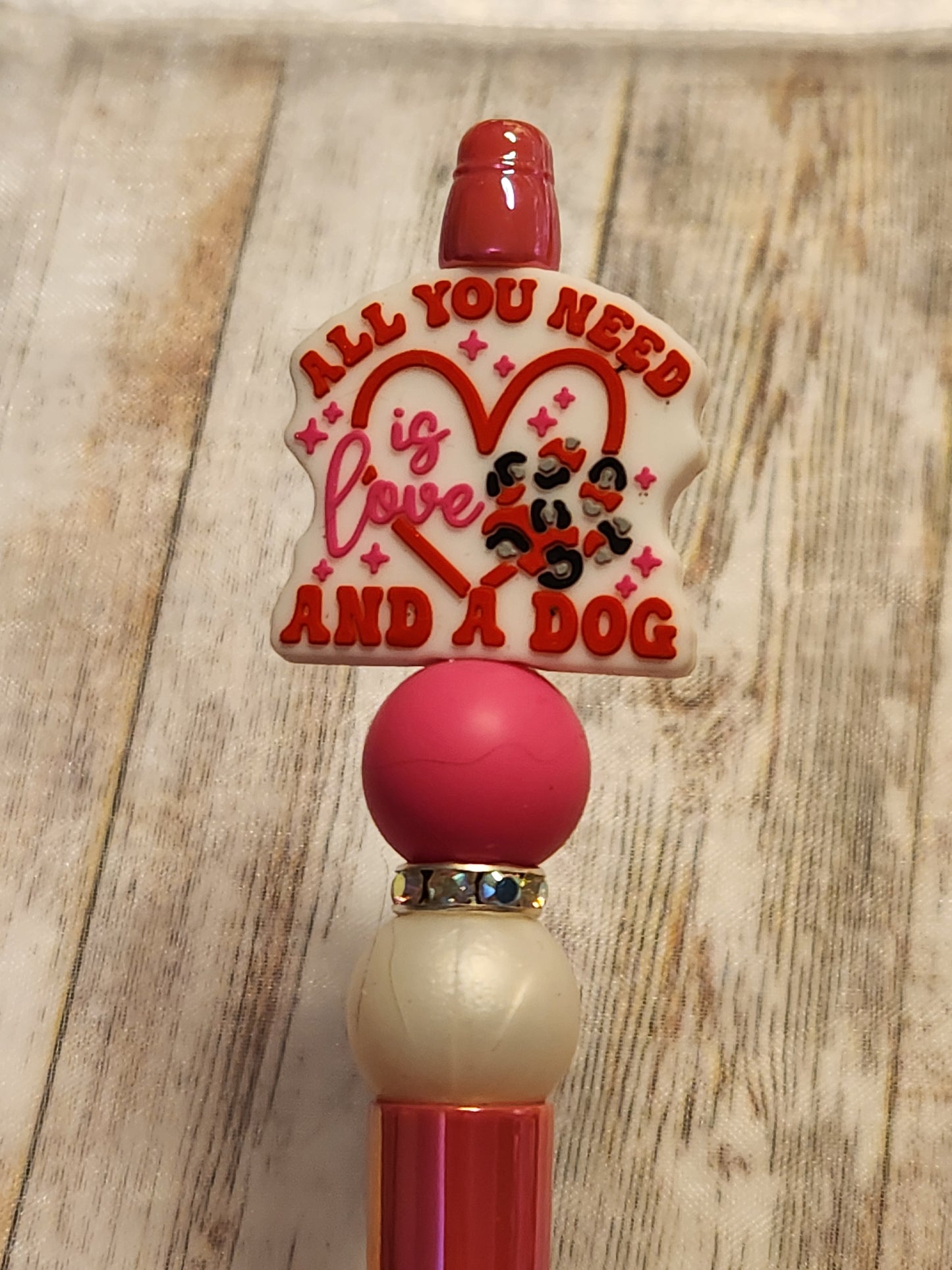 Beaded Pen: Love Collection (All You Need is love and a dog)